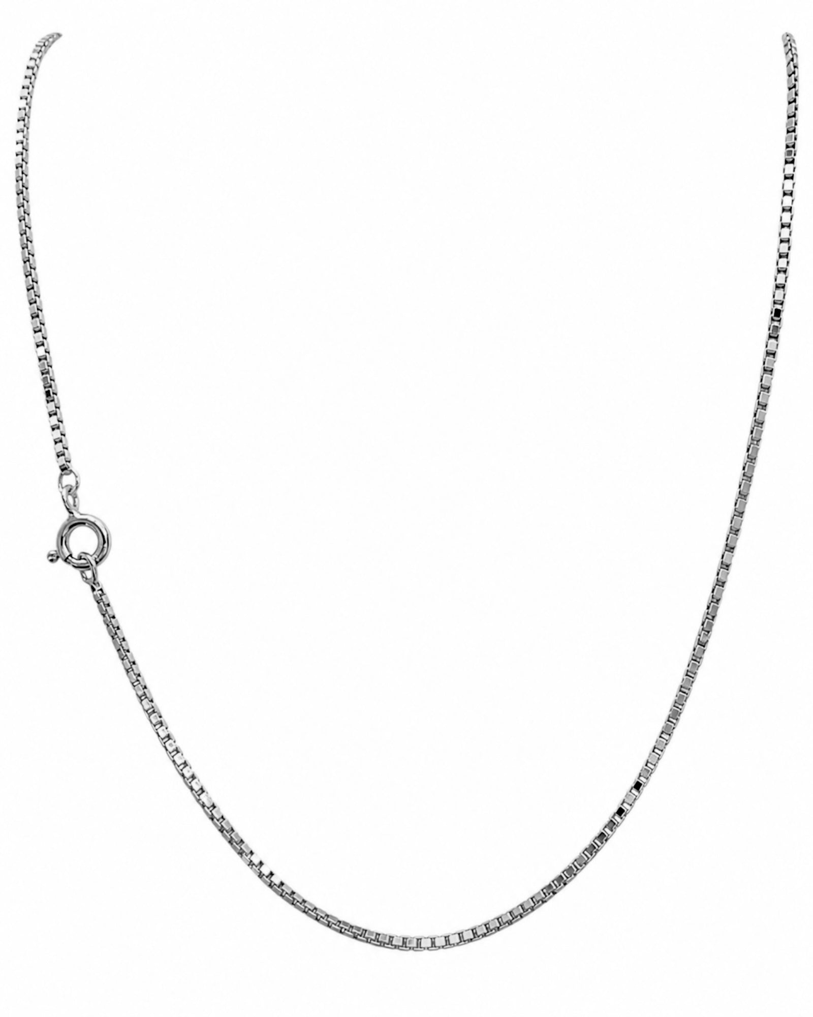 Colar Simples em Prata - 34cm