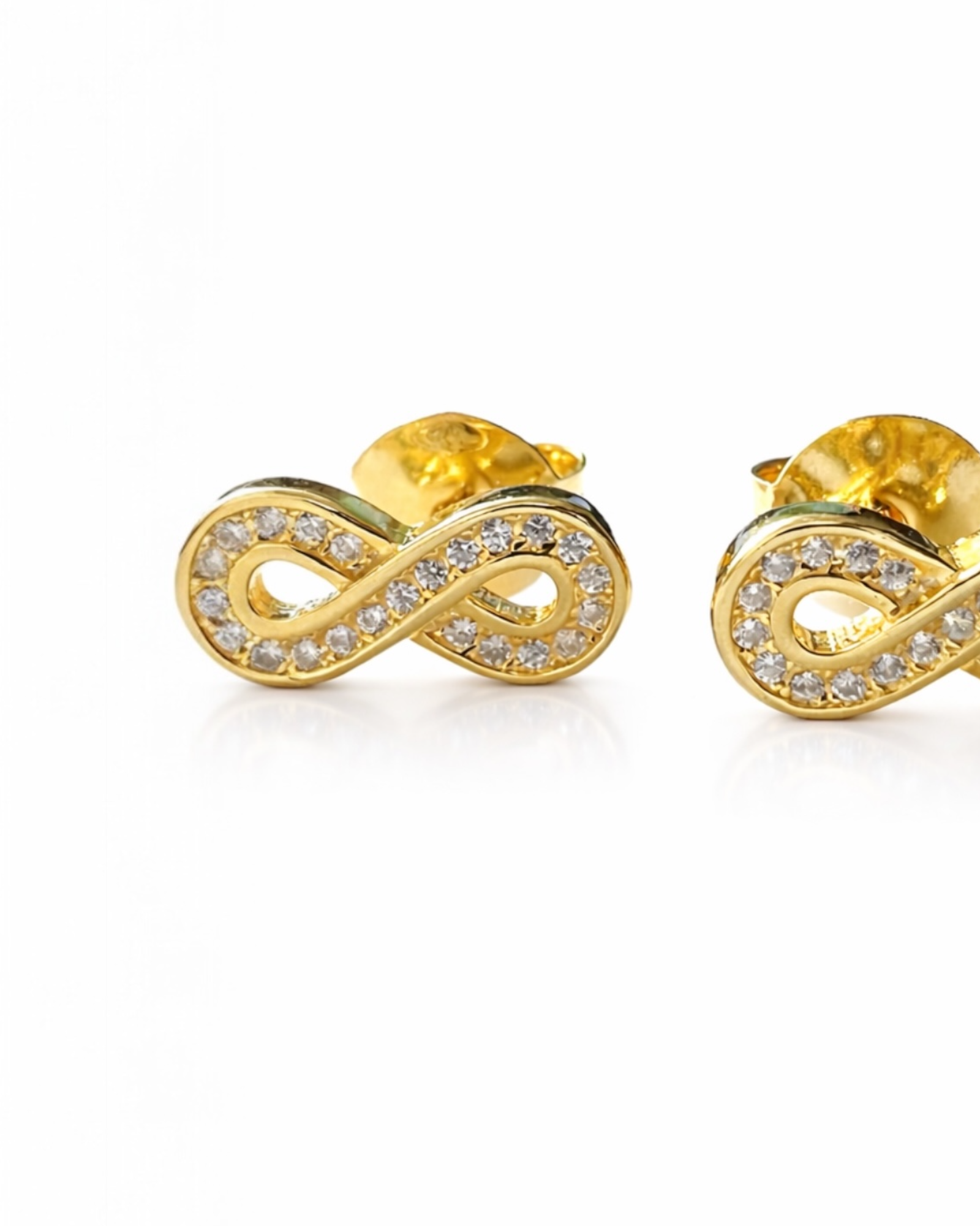 Infinity Earrings in Gold-Plated Silver