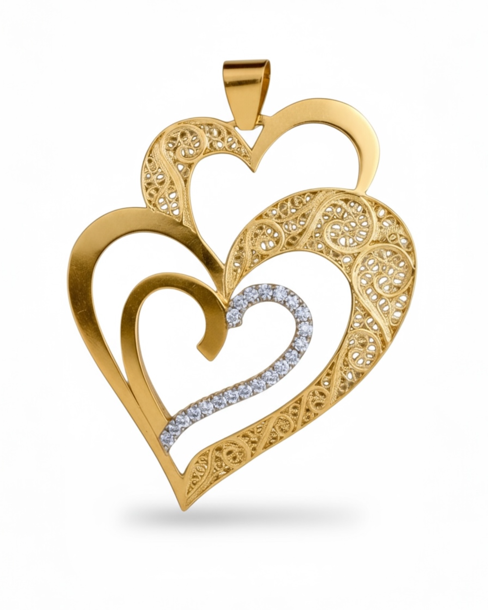 The Viana Heart Medal is Love in Gilded Silver.