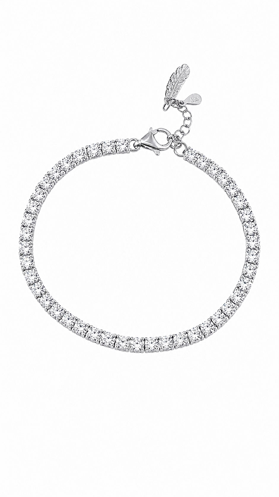 Pulseira com Brilho em Prata