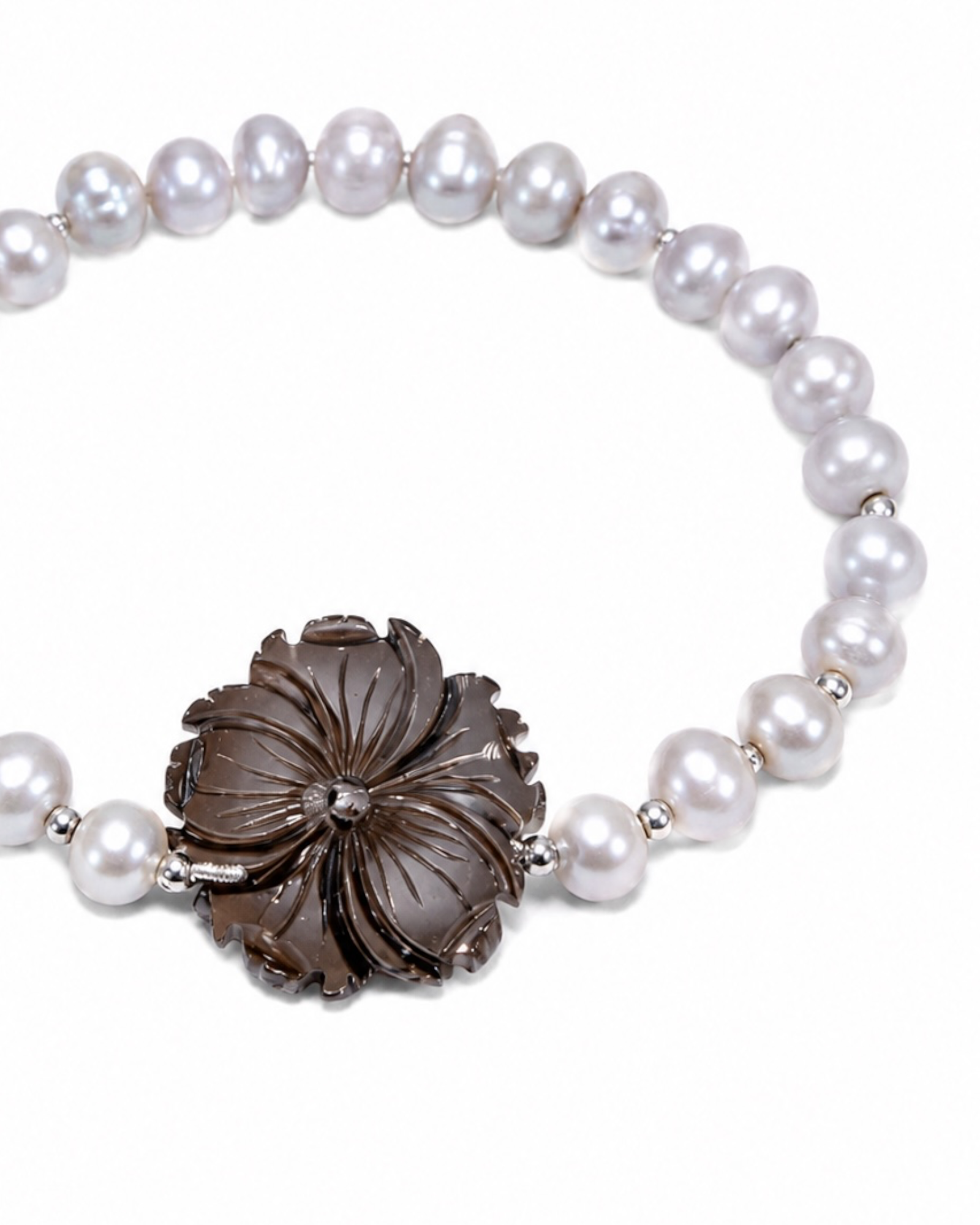 Pulseira Pérolas Cor Cinza