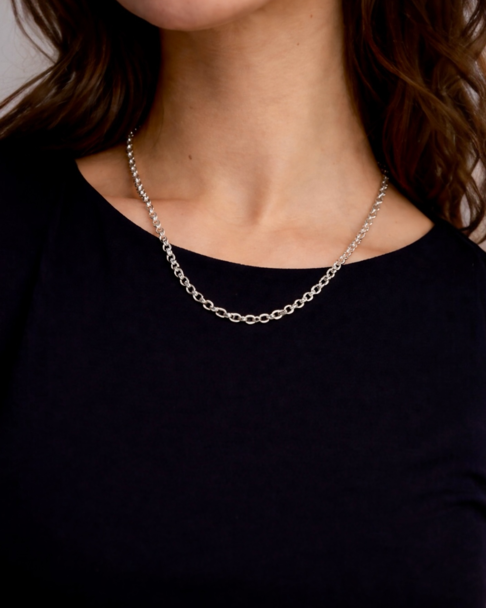 Colar Corrente em Prata - 45cm