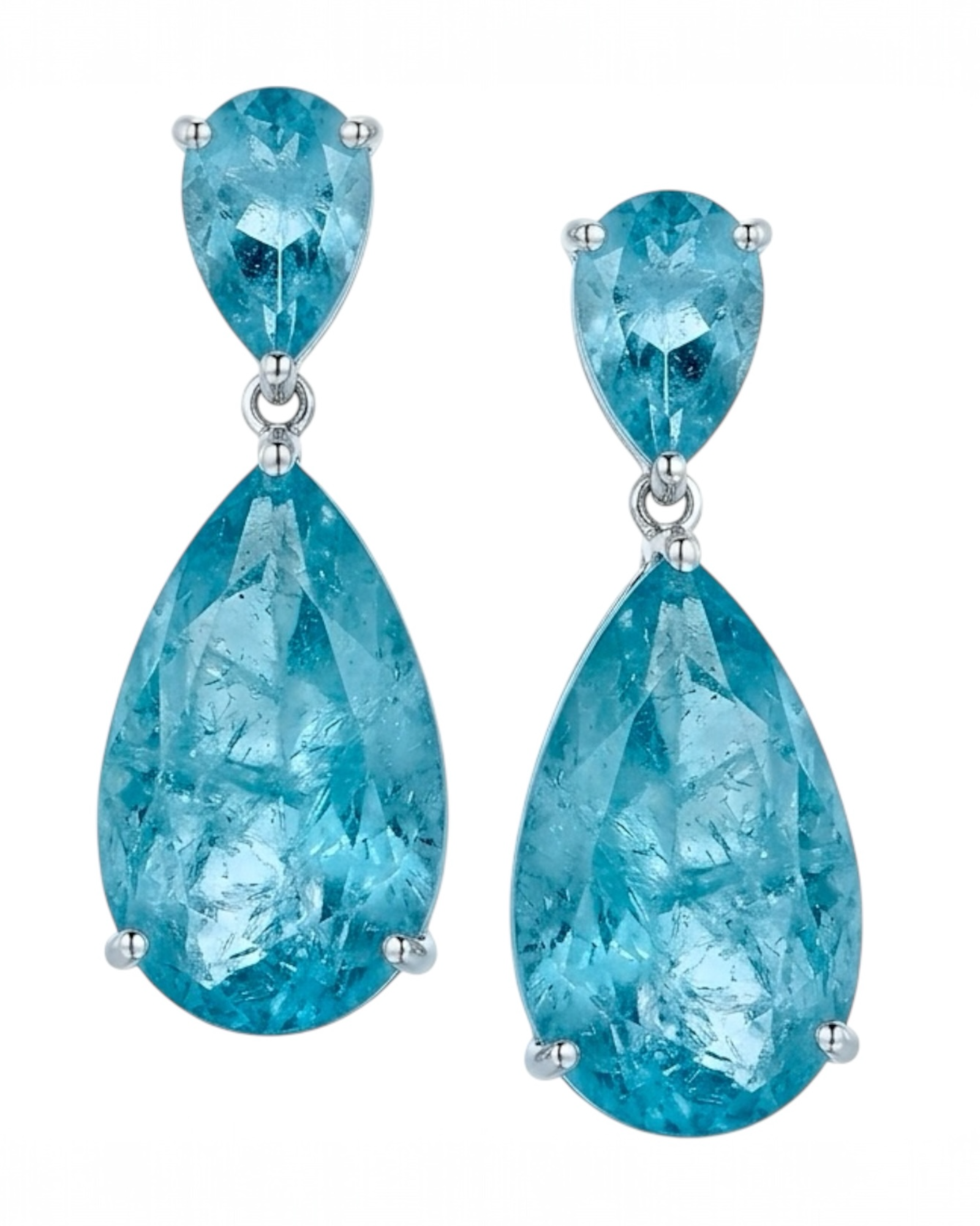 Brincos Gotas com Cor Azul