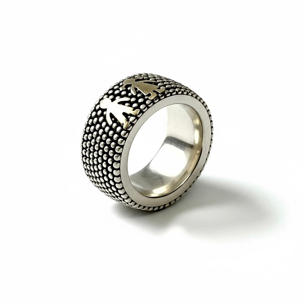 Boy and Girl Ring in Silver and Gold