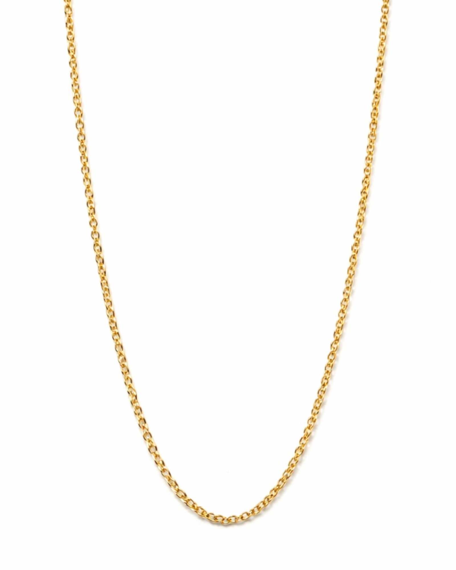 Colar Corrente em Prata Dourada - 80cm