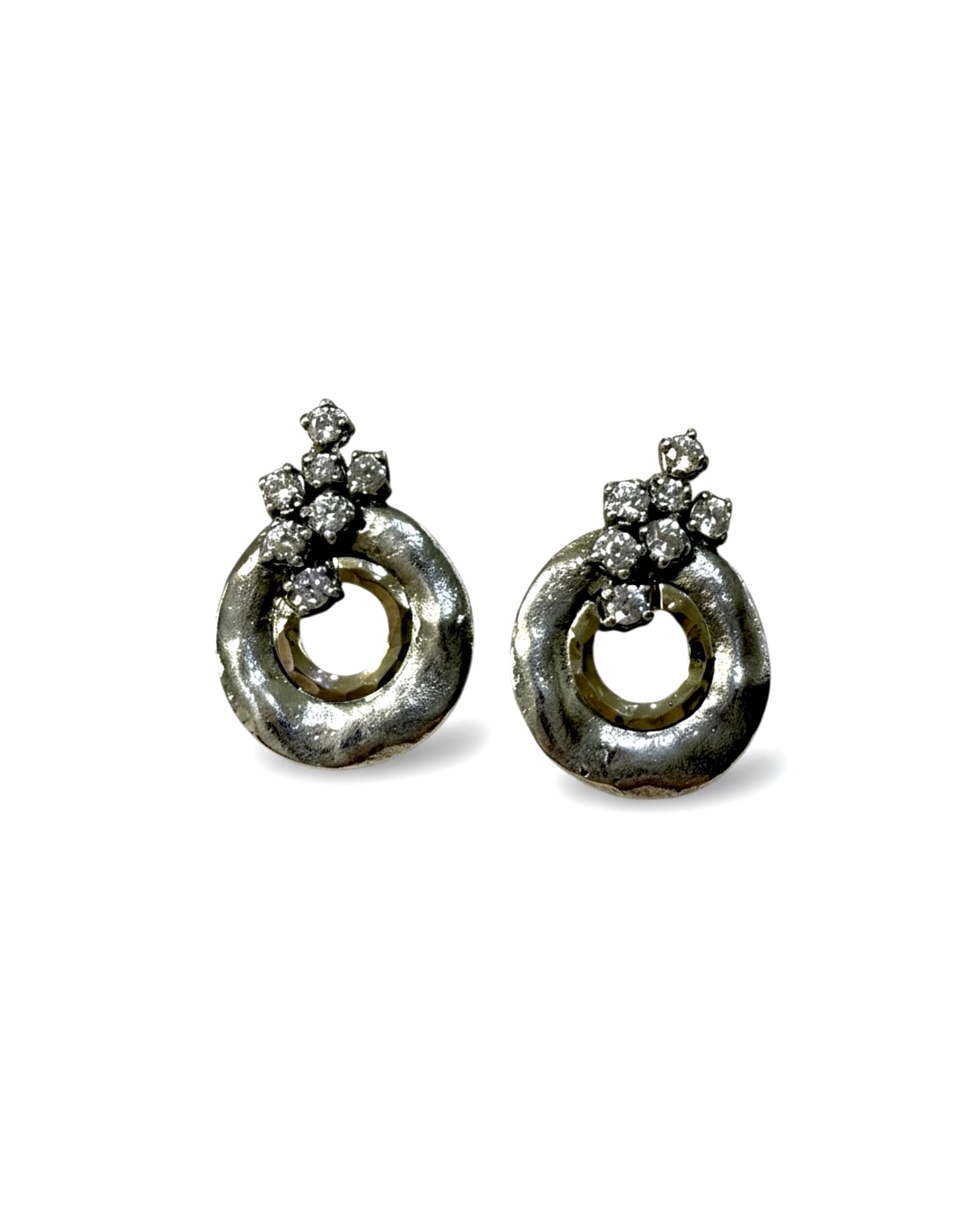 Brincos Cascata  em Prata e Ouro