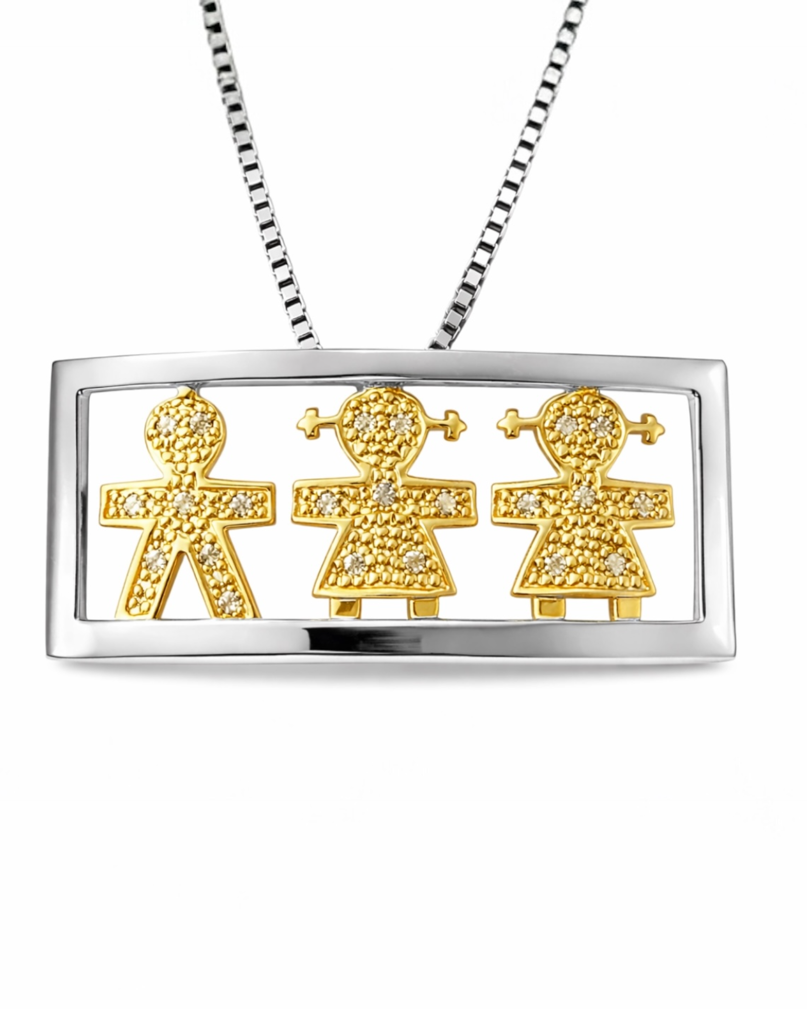 Boy and Two Girls Necklace