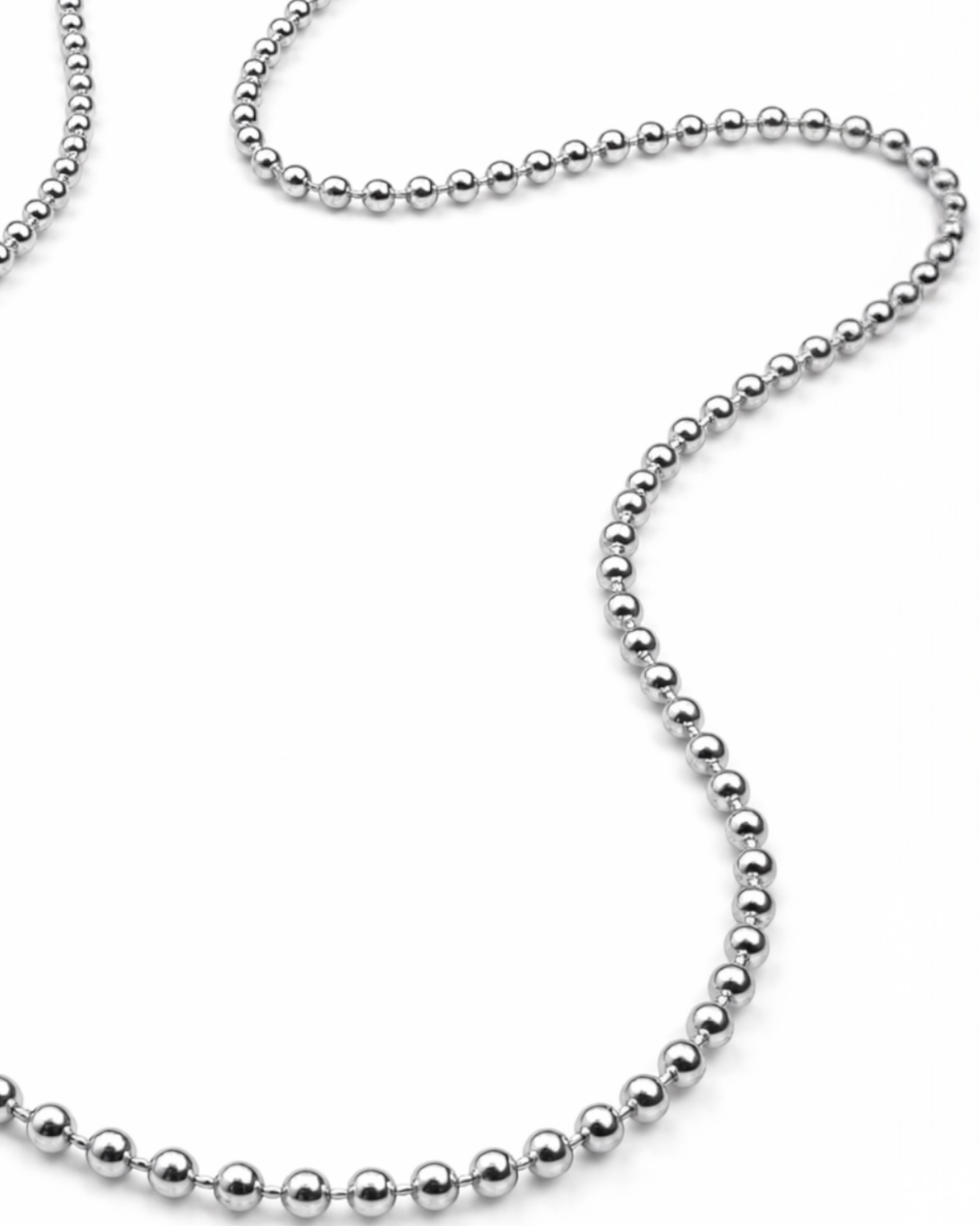 Colar Esferas em Prata - 70cm