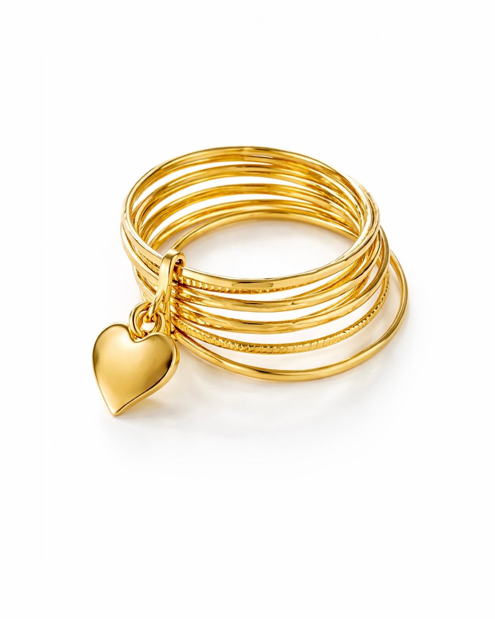 7-Piece Ring in Gold-Plated Silver