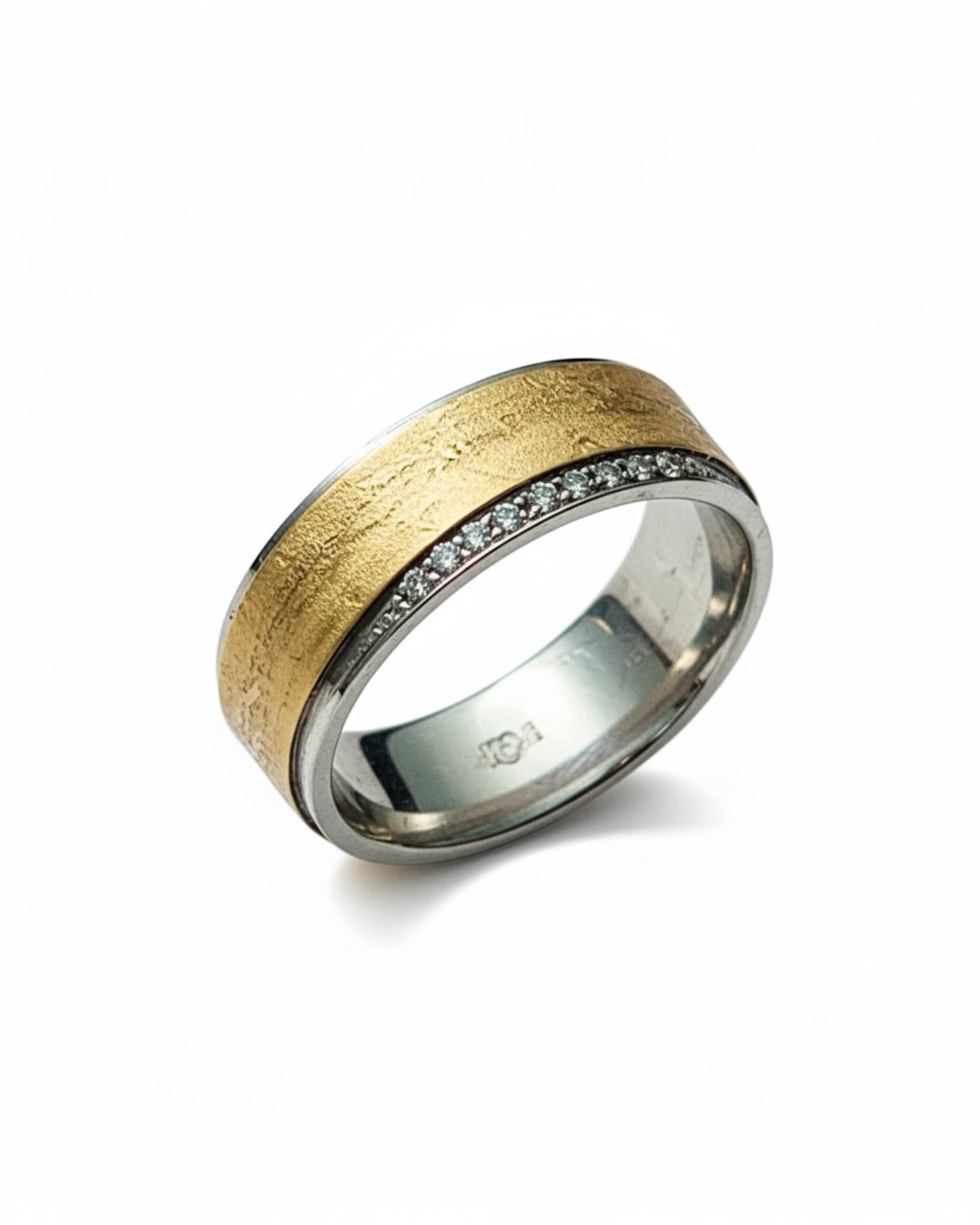 Aliança Harmonia em Prata e Ouro