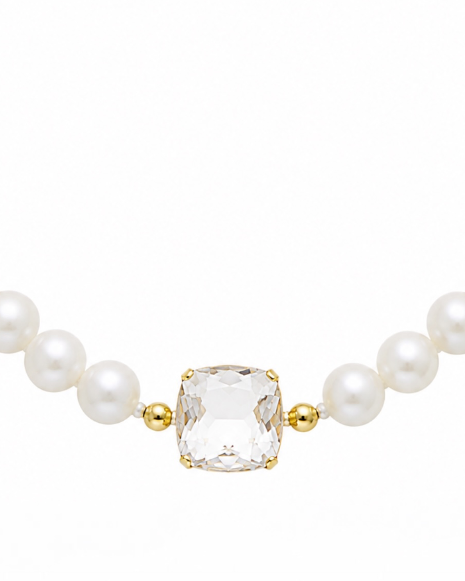 Pulseira Pérolas em Prata Dourada
