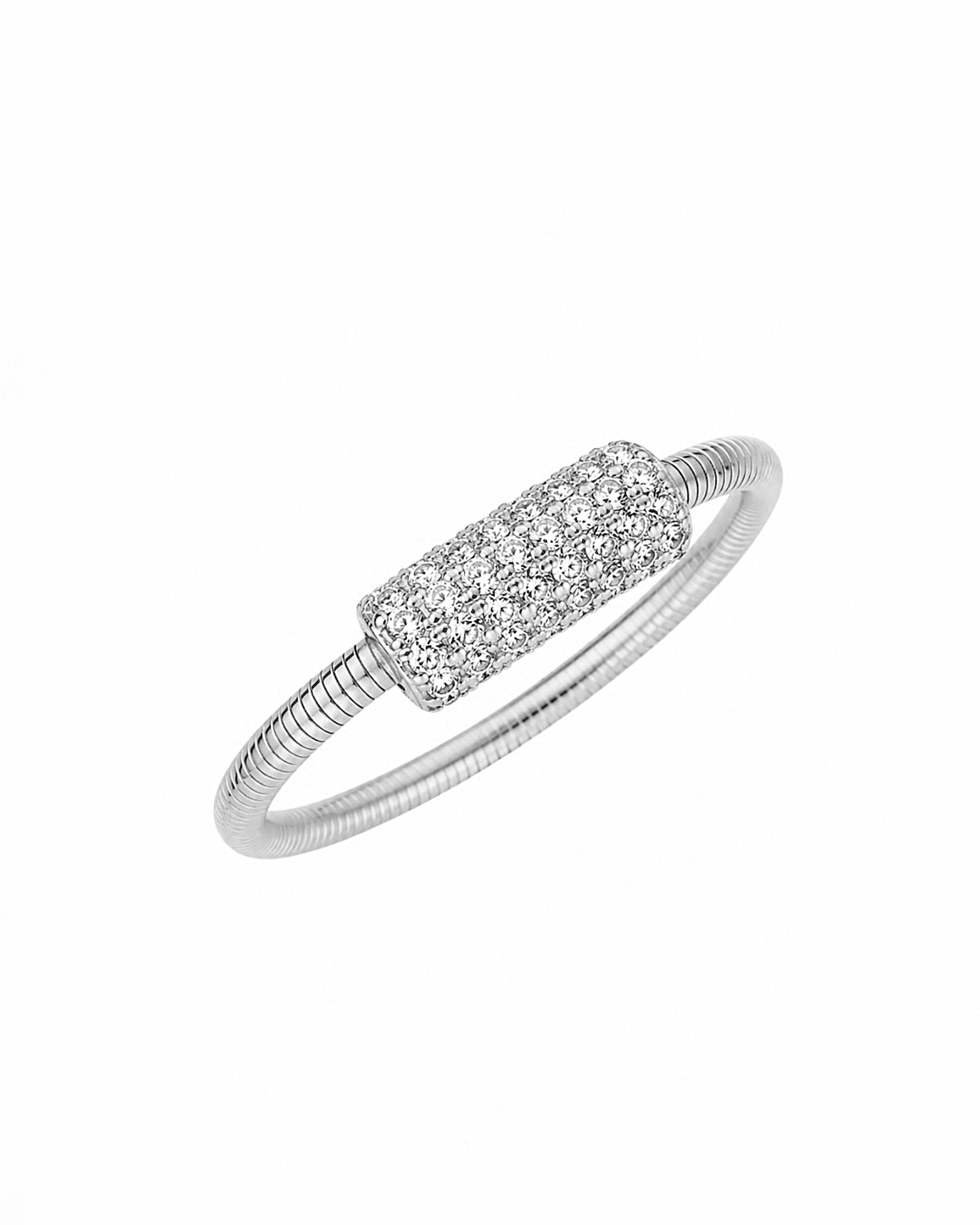 Anel Glamour Brilhante em Prata