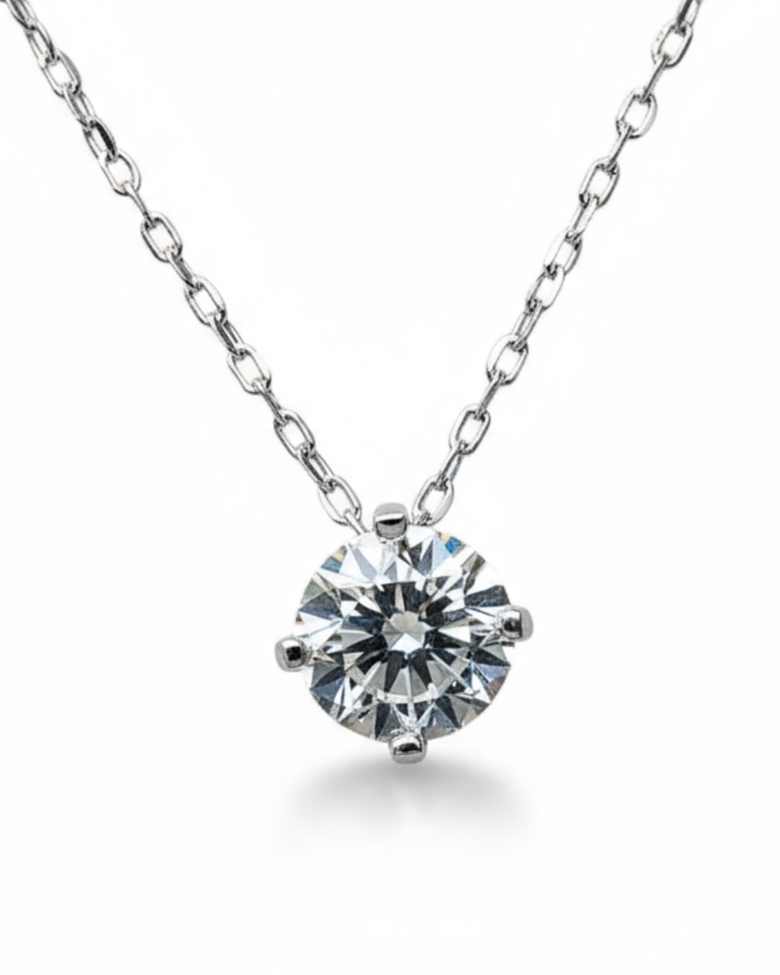 Silver Point of Light Necklace