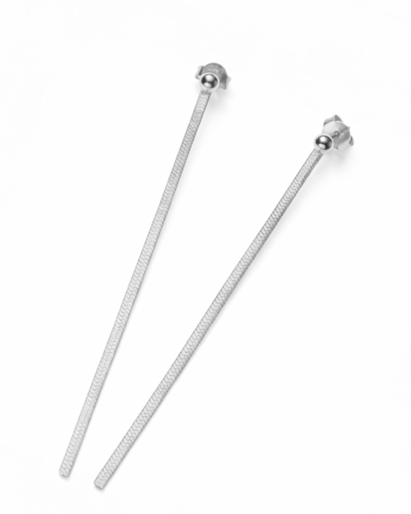 Long Silver Earrings