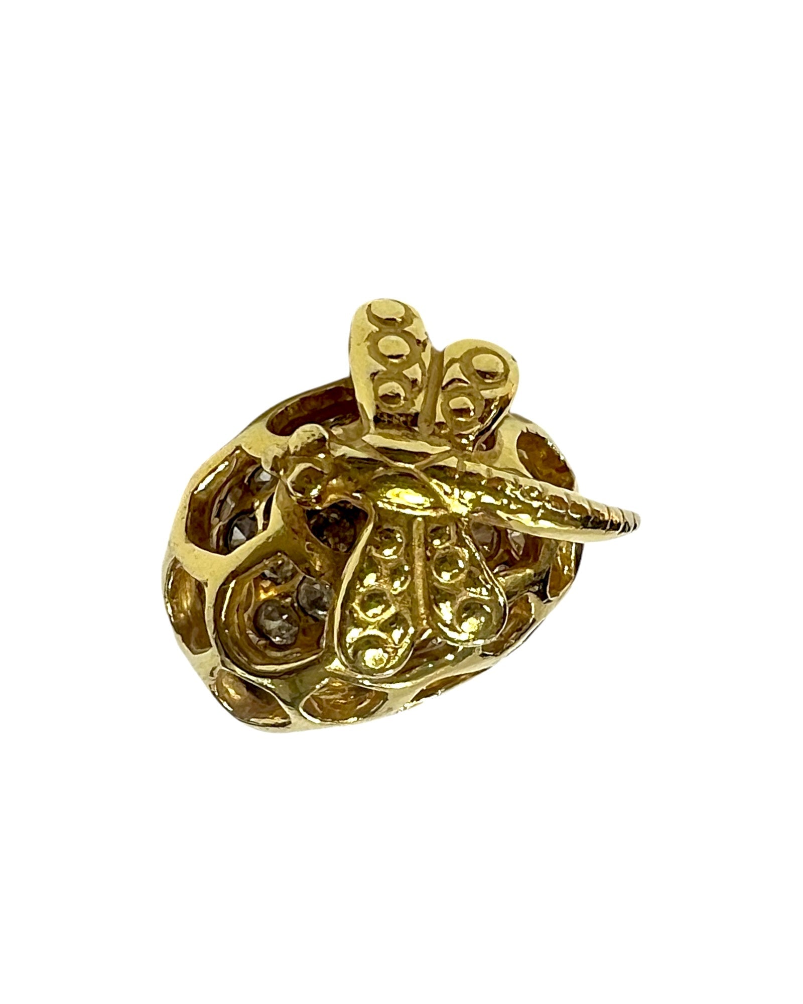 Dragonfly Ring in Gold Plated Silver