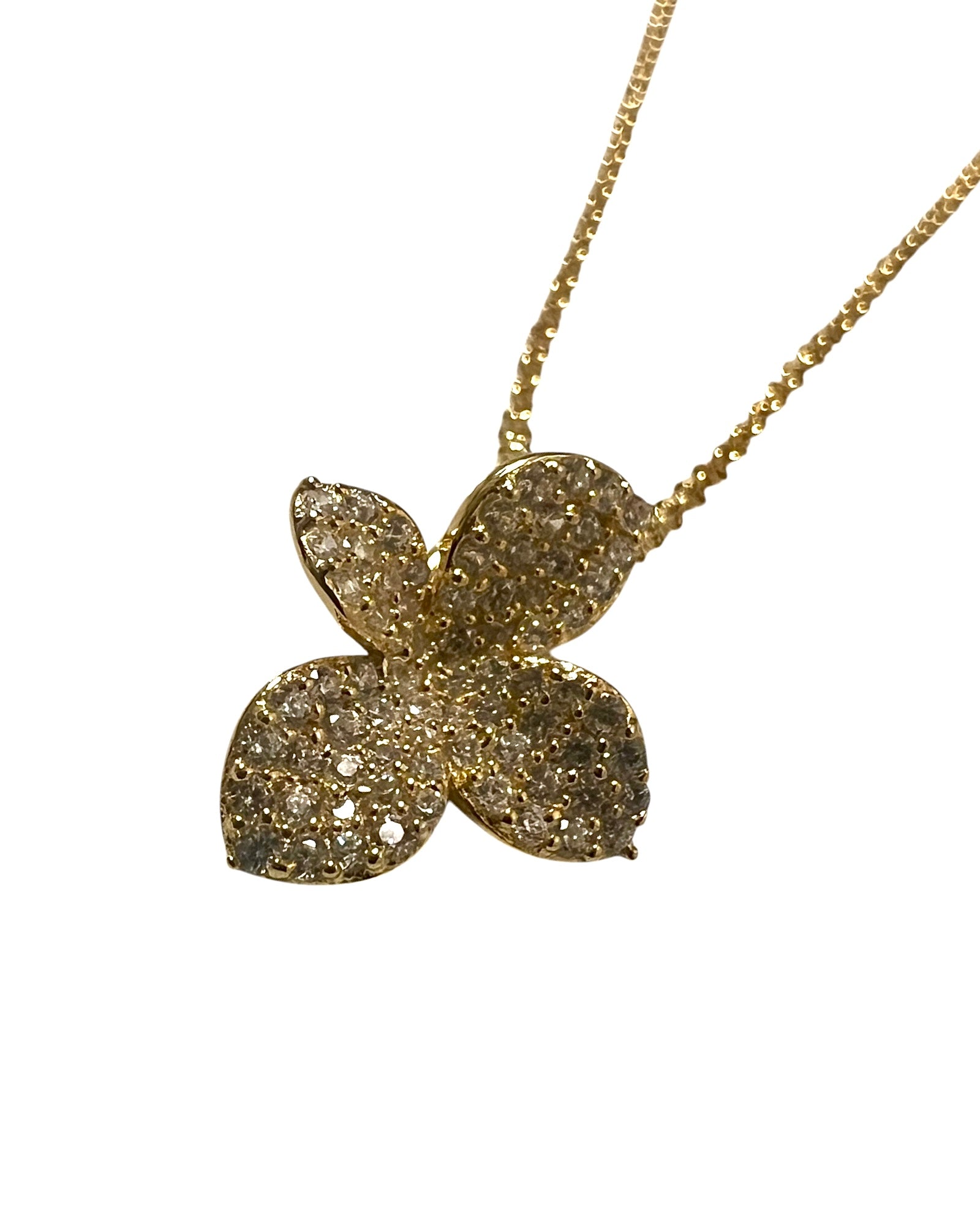 Mini Petal Necklace in Gold Silver