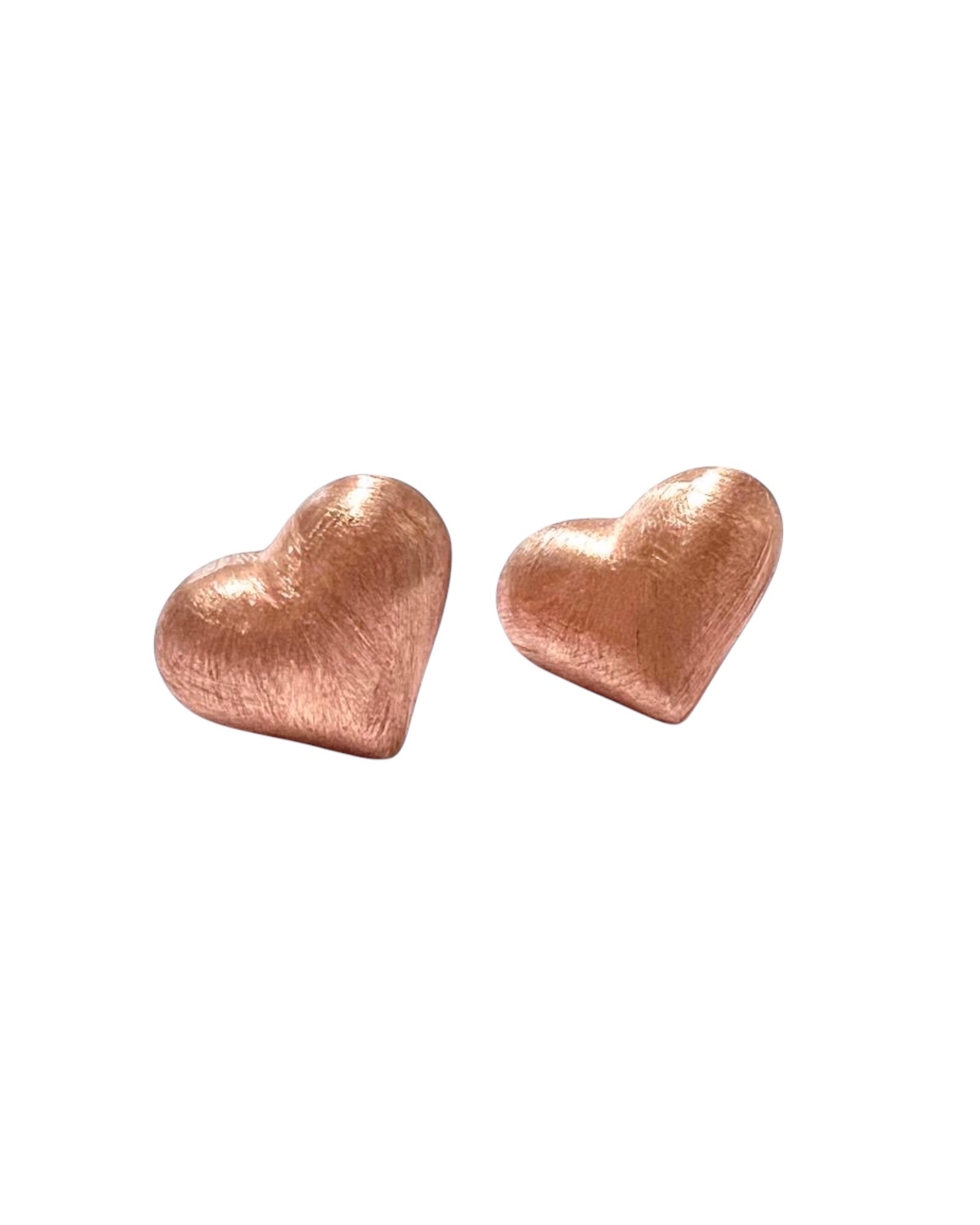 Pink Silver Heart Earrings