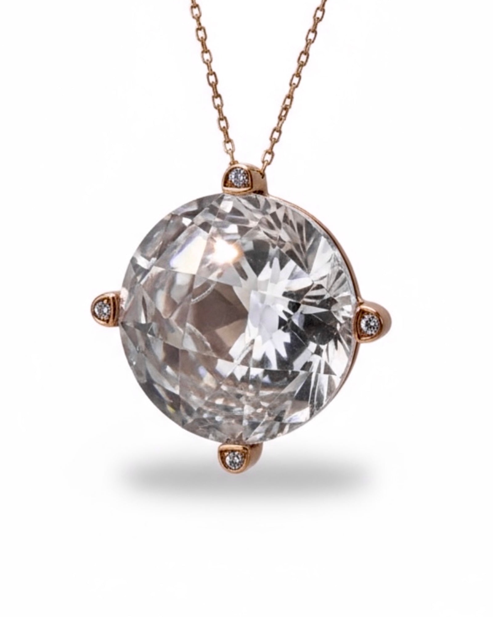 Rose Gold Solitaire Necklace