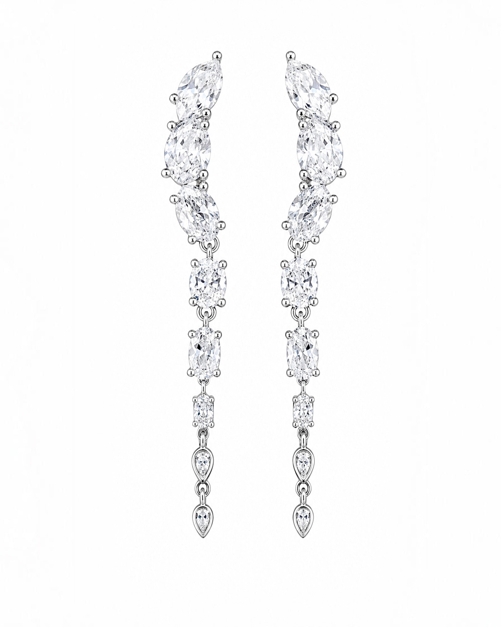 Sparkling Silver Earrings