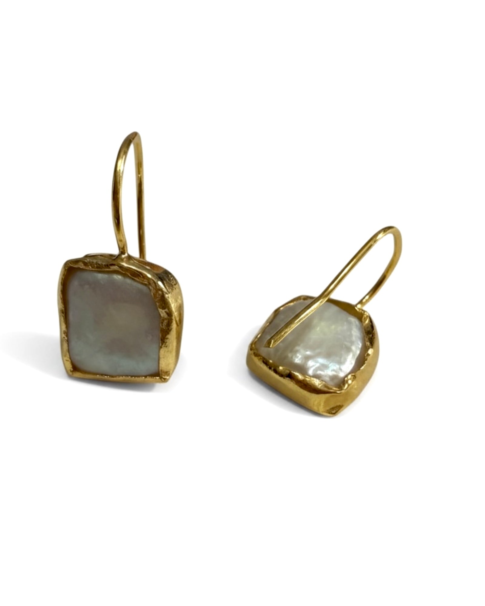 Pearl Earrings in Gold-Plated Silver