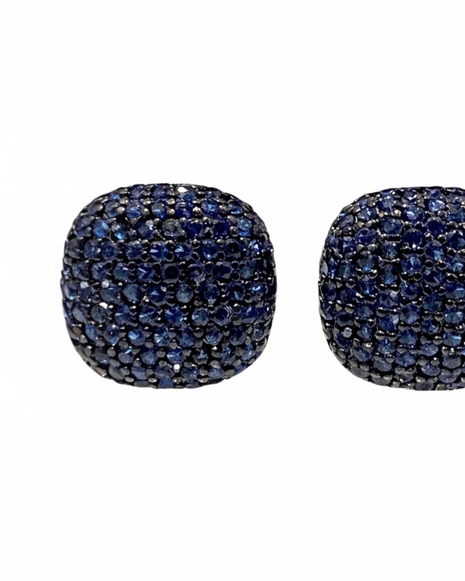 Brincos Brilhos Azuis em Prata