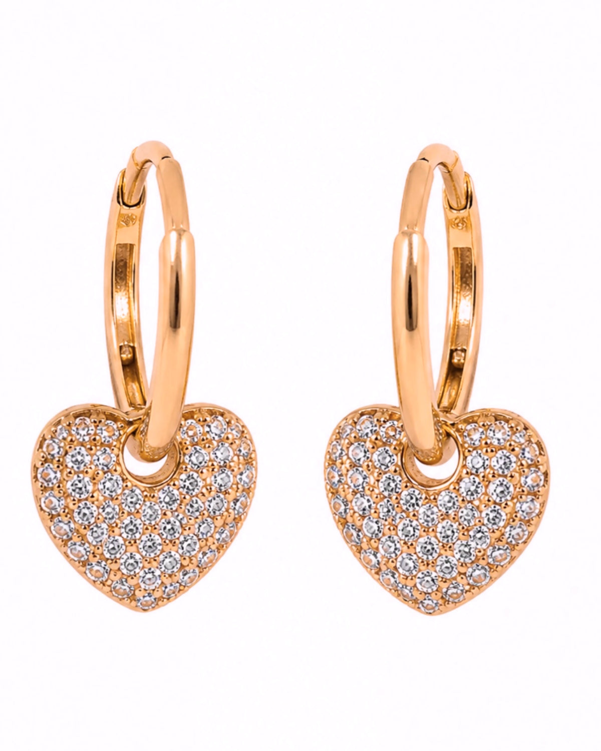Gold and Silver Sparkling Hoop Earrings