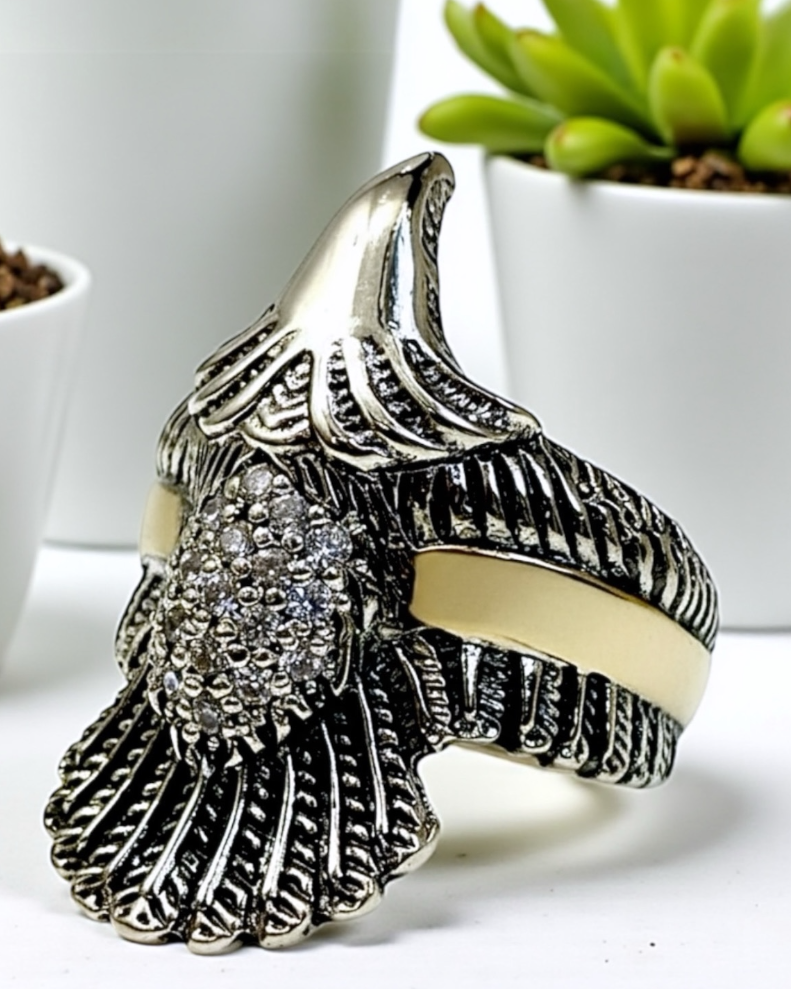 Phoenix Ring in Silver and Gold