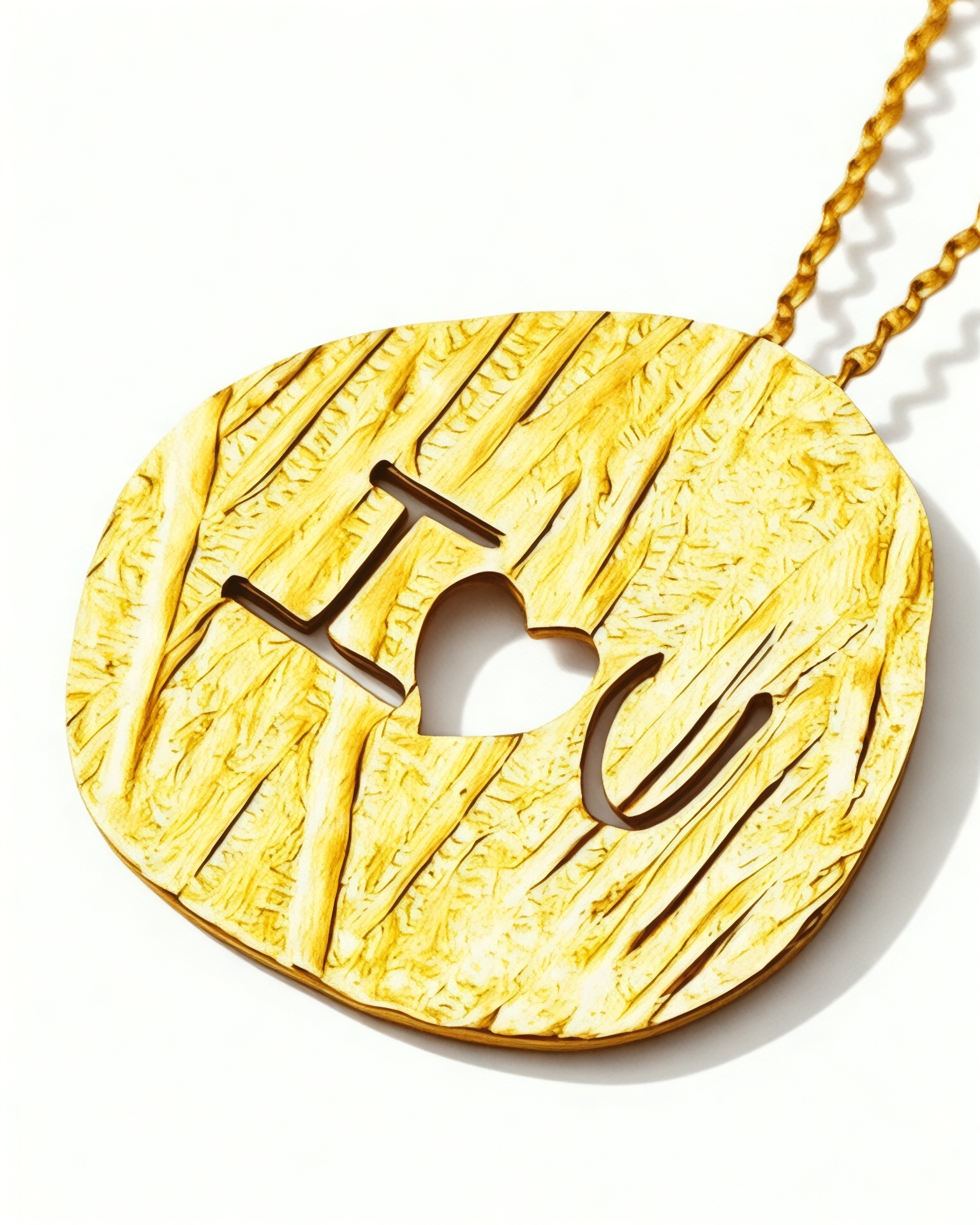 I Love You Necklace in Gold-Plated Silver