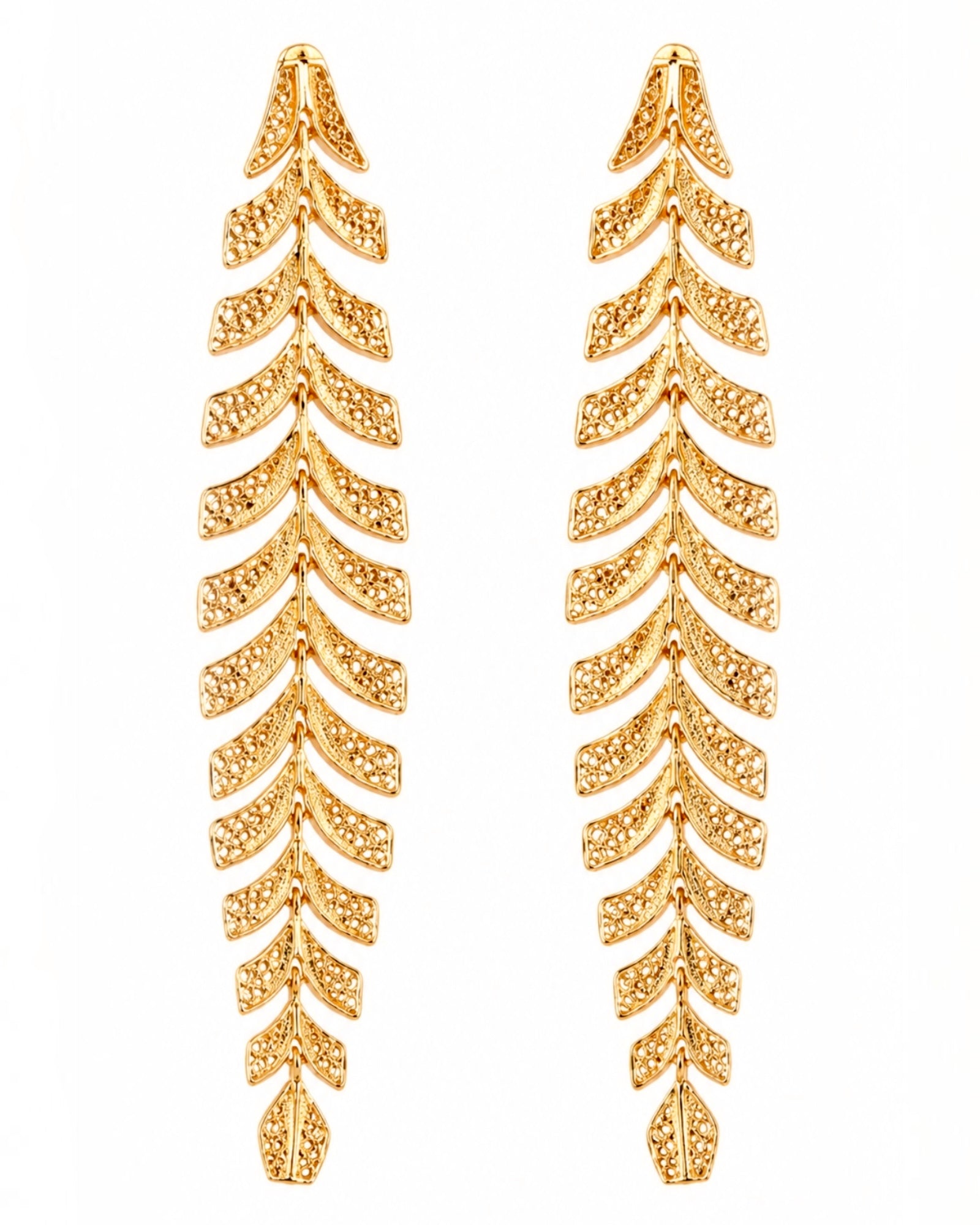 Filigree Princess Earrings in Gold-Plated Silver