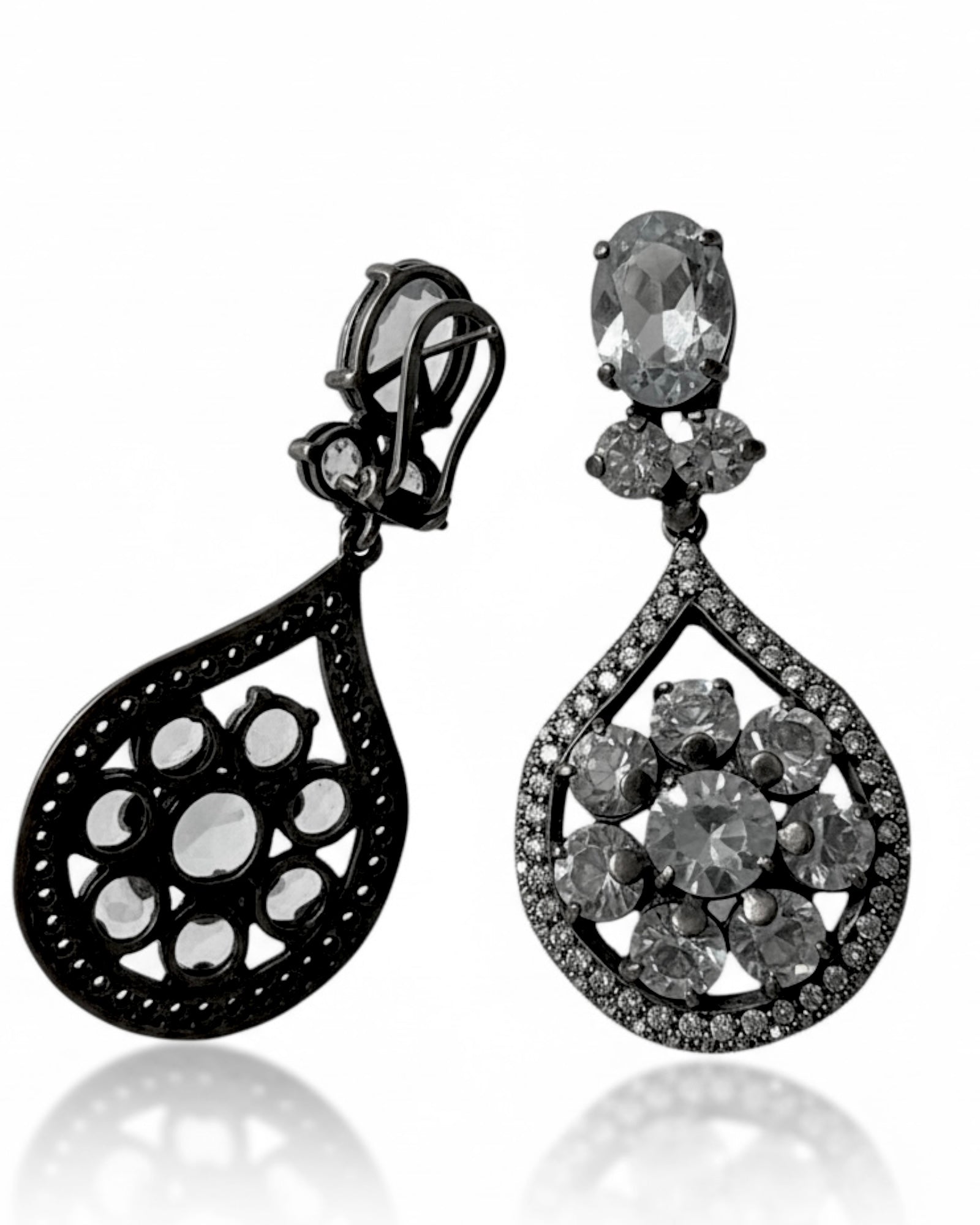 Brincos de Festa com Brilho em Prata