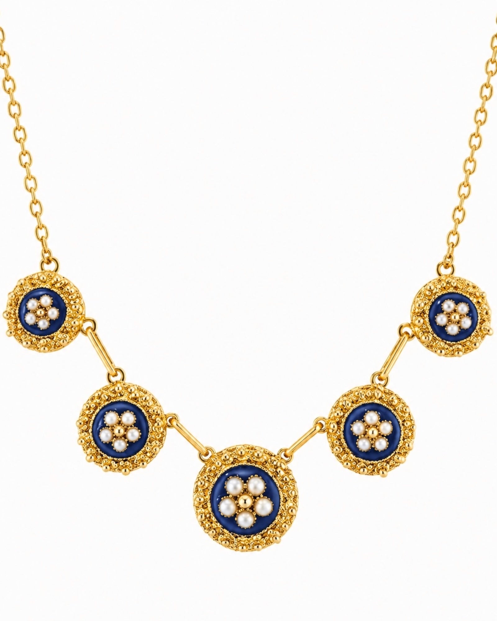 Gold-plated silver snail necklace