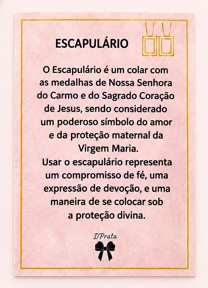 M - Traditional Mesh Scapular in Rose Silver