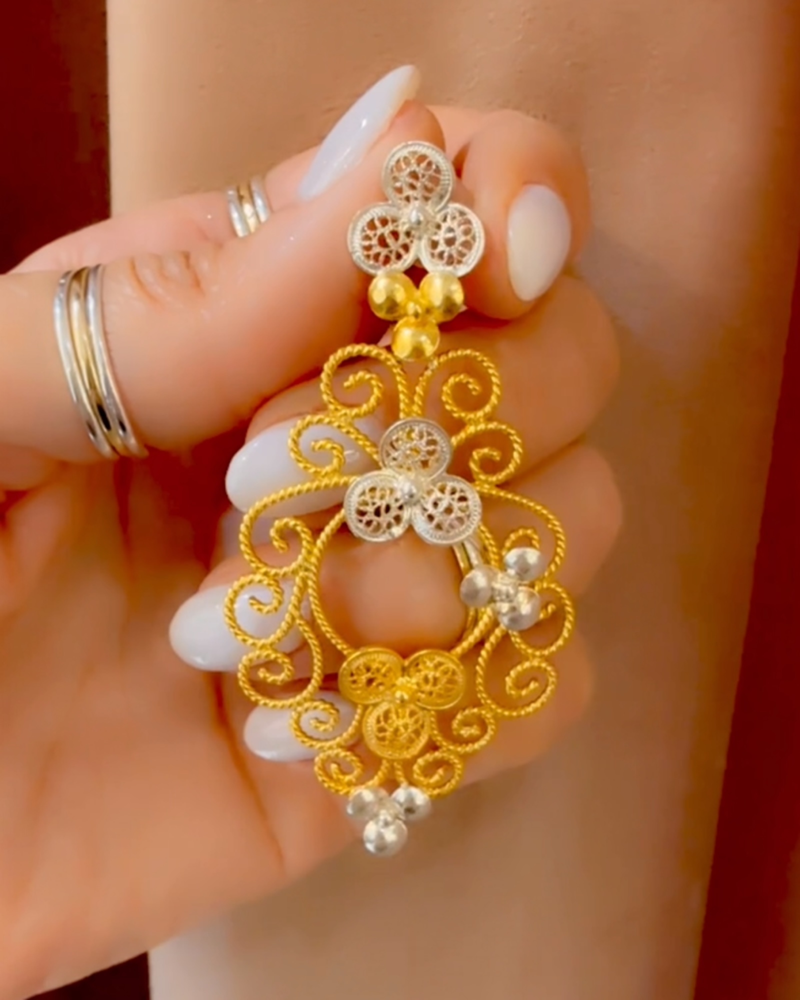 Filigree Flower Earrings