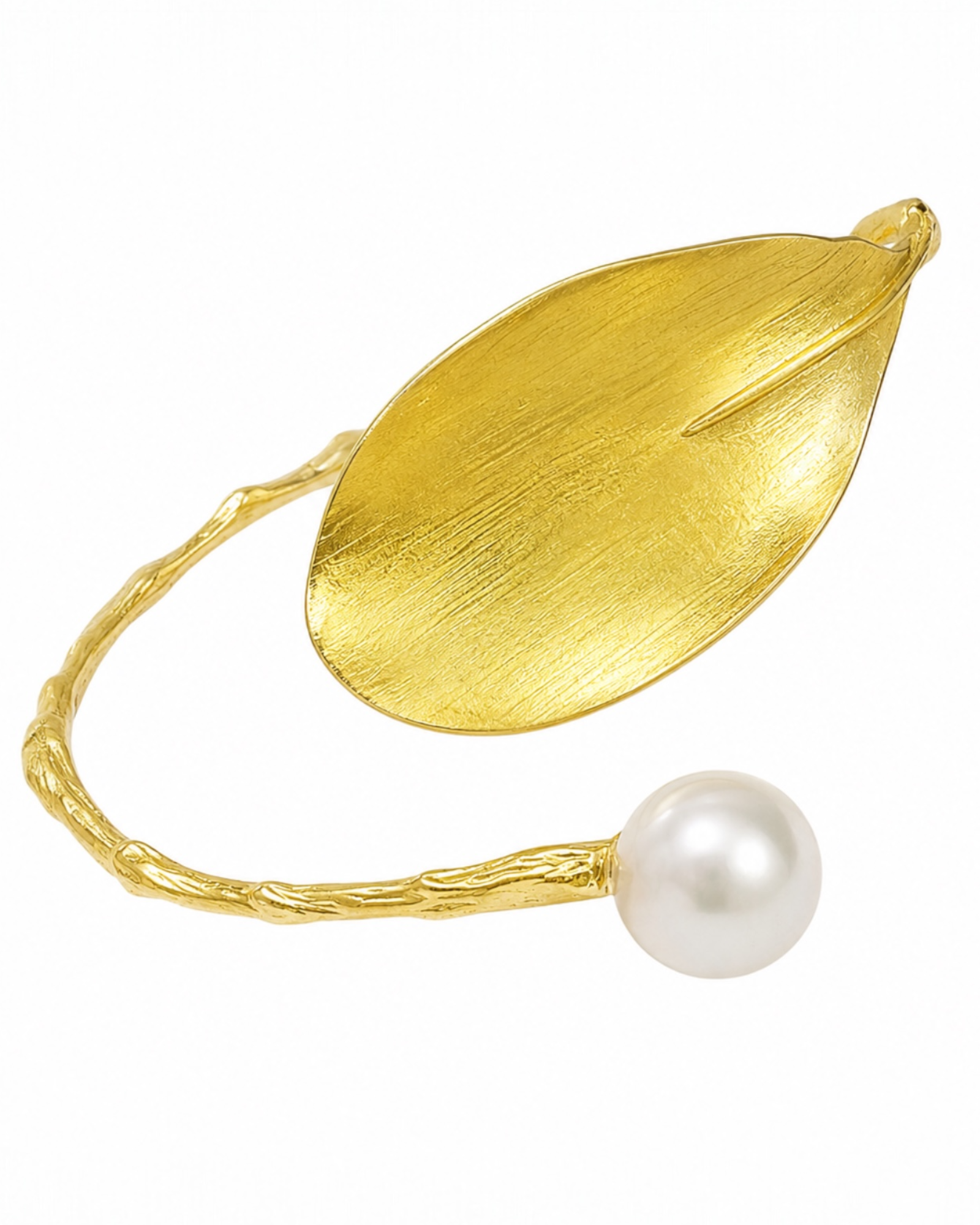 Pulseira em Prata Dourada com Pérola