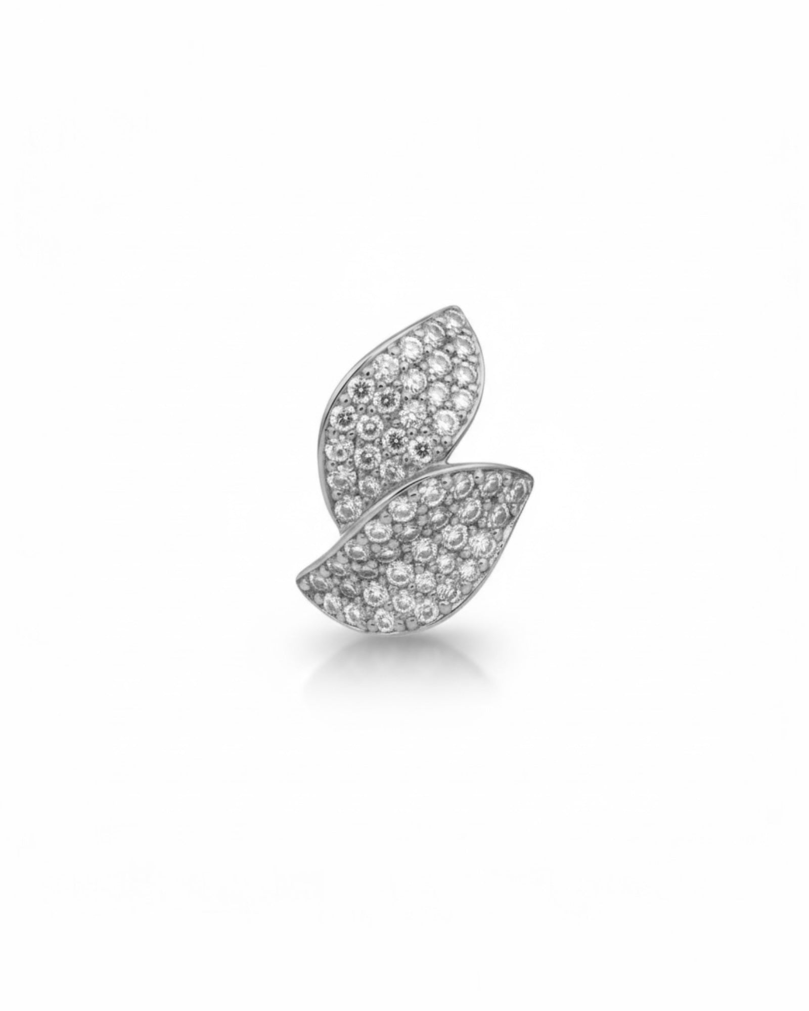 Brincos 2 Pétalas Mini em Prata