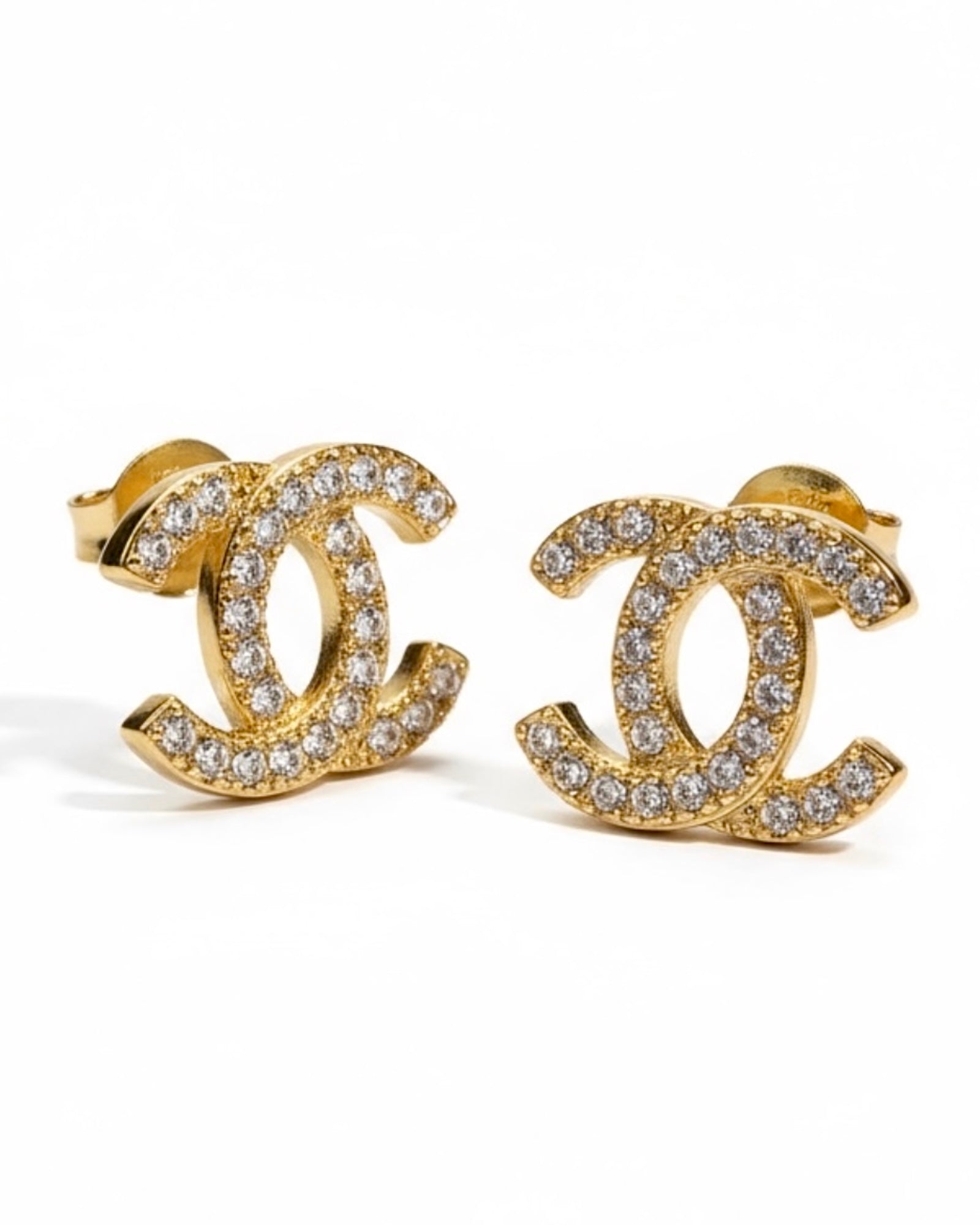 Brincos Charme em Prata Dourada