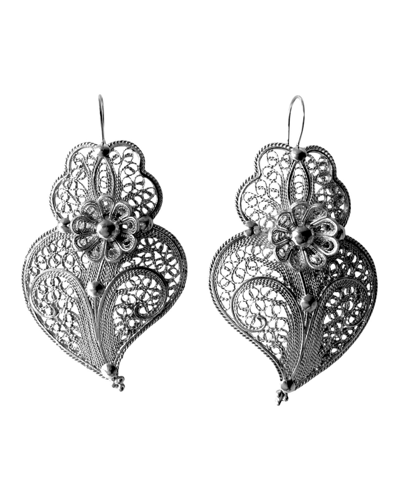 Viana Heart Earrings in Gold Plated Silver