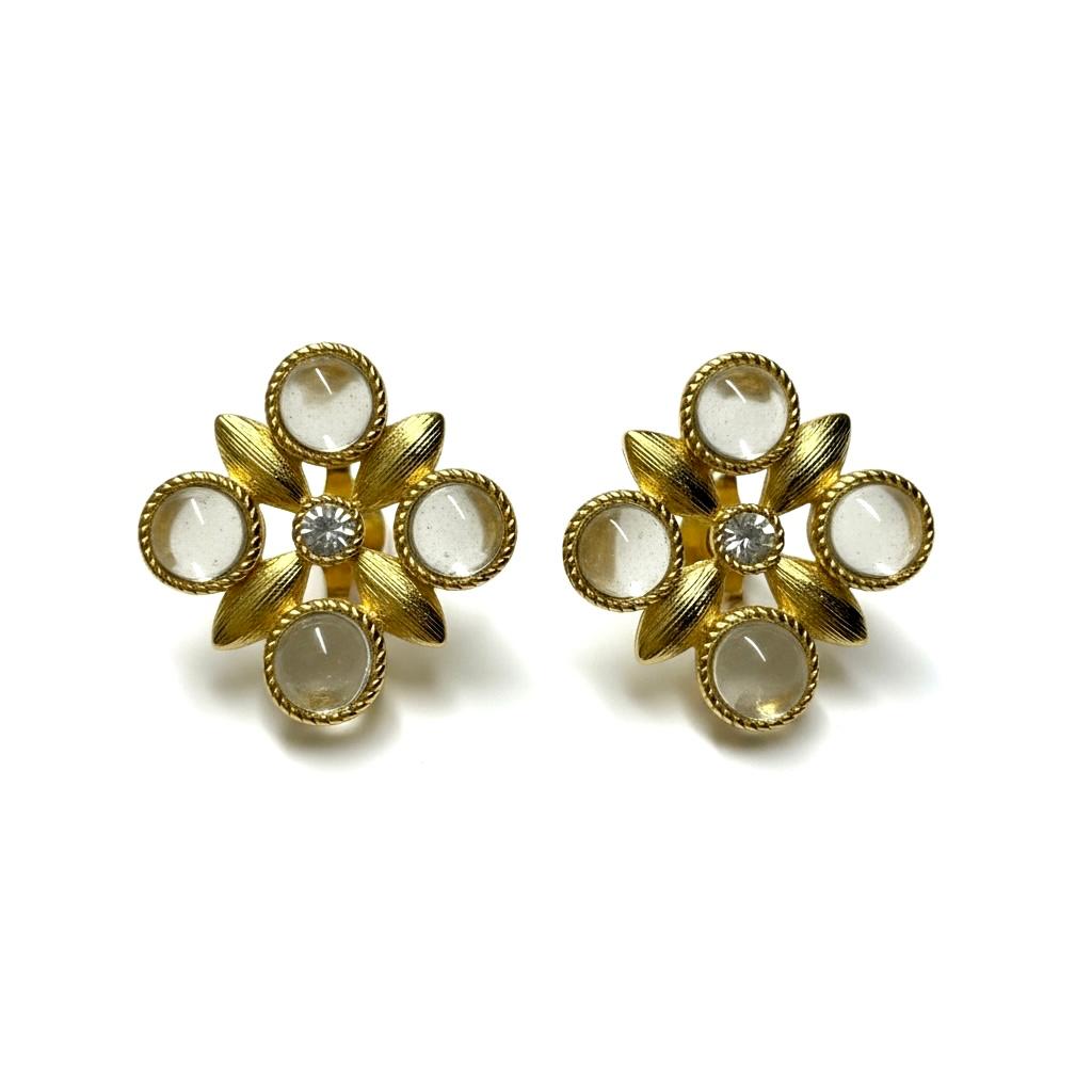 Brincos Flor de Luz em Prata Dourada