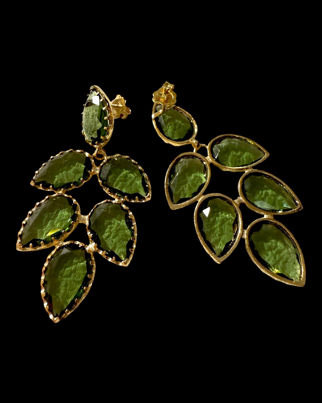 Gold Plated Silver Drop Earrings