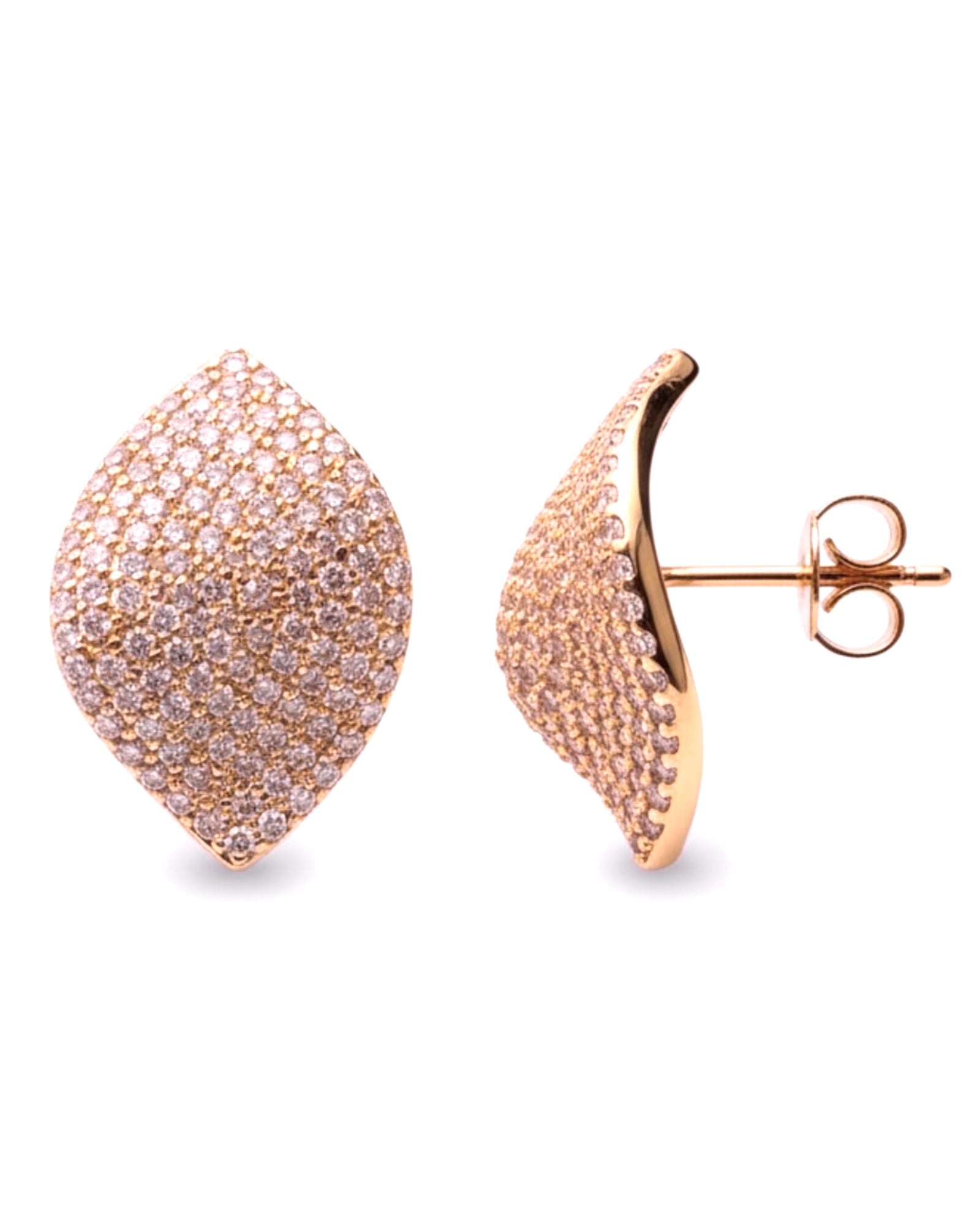 Brincos Pétala Mini em Prata Rosa