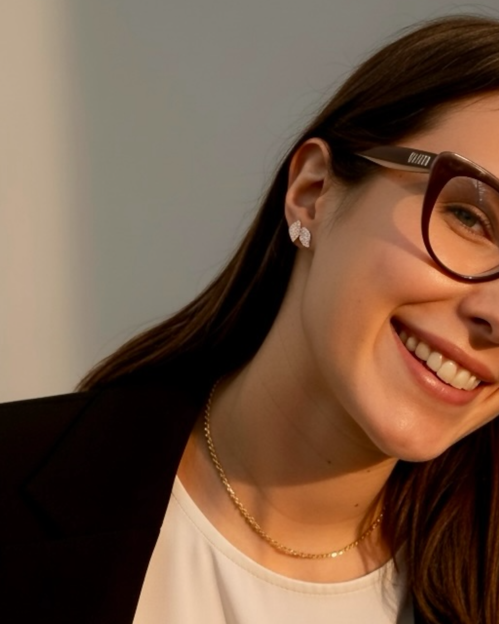 Brincos 2 Pétalas Mini em Prata Rosa