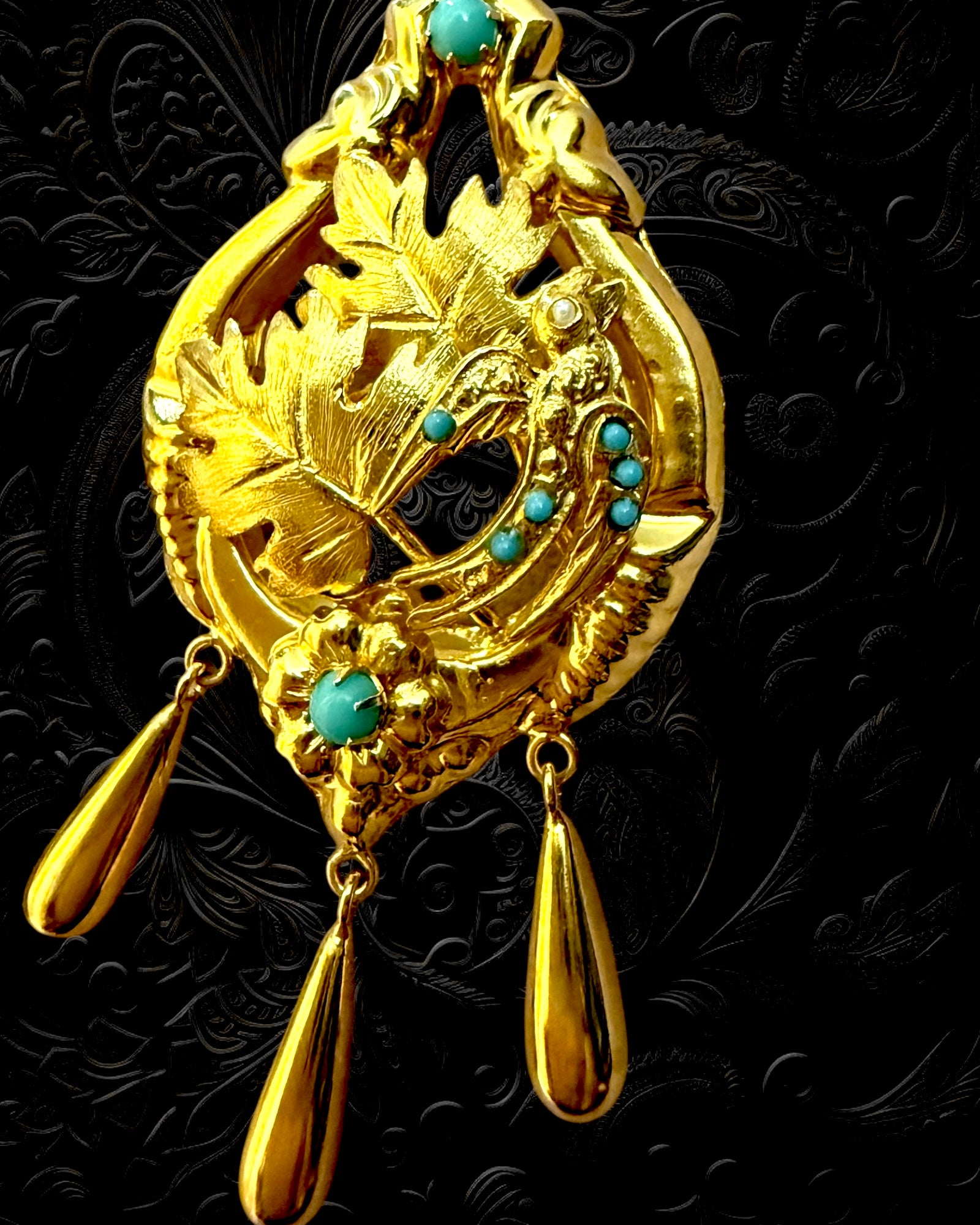 Baroque Earrings in Gold Plated Silver