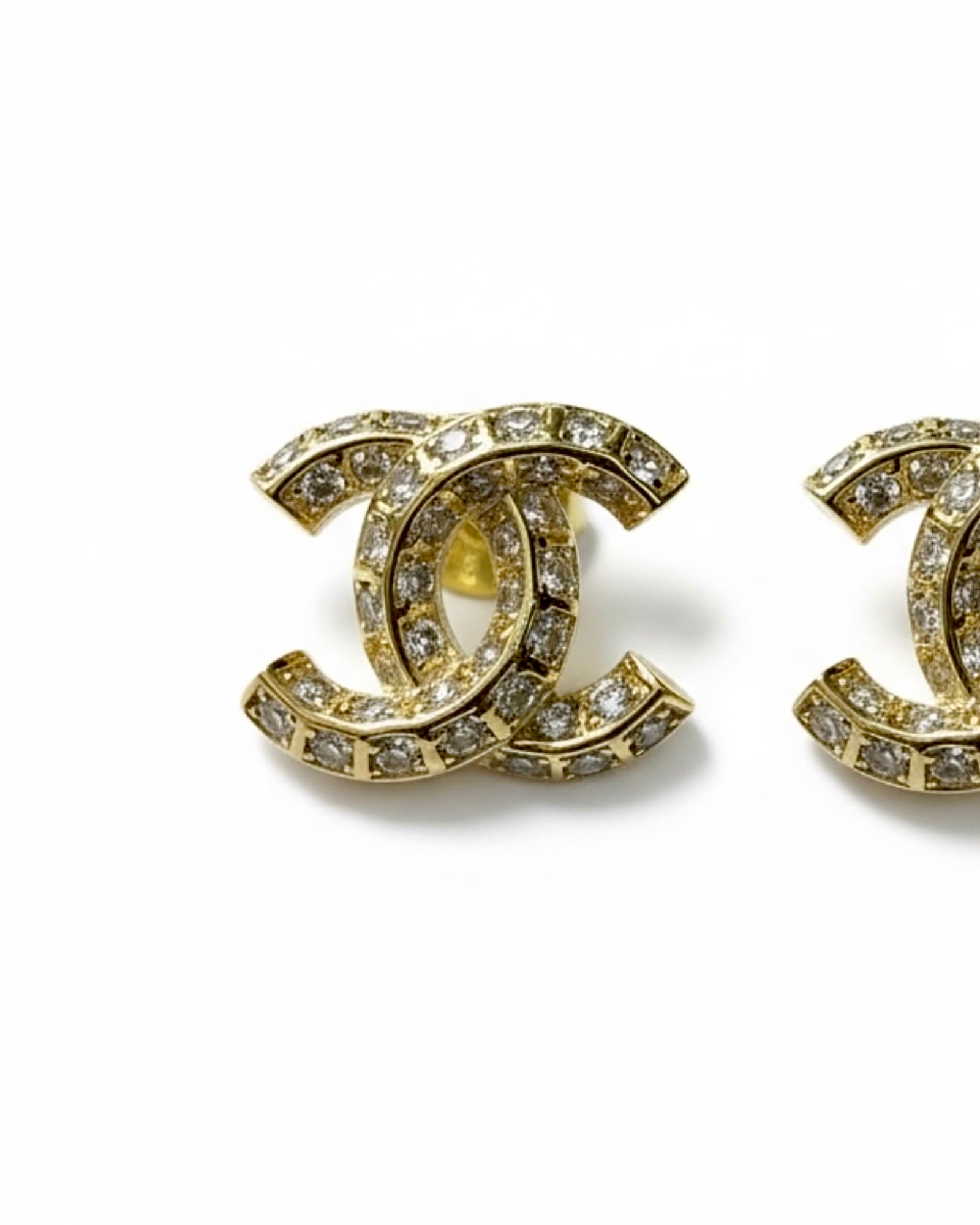 Brincos Charme Brilhante em Prata Dourada