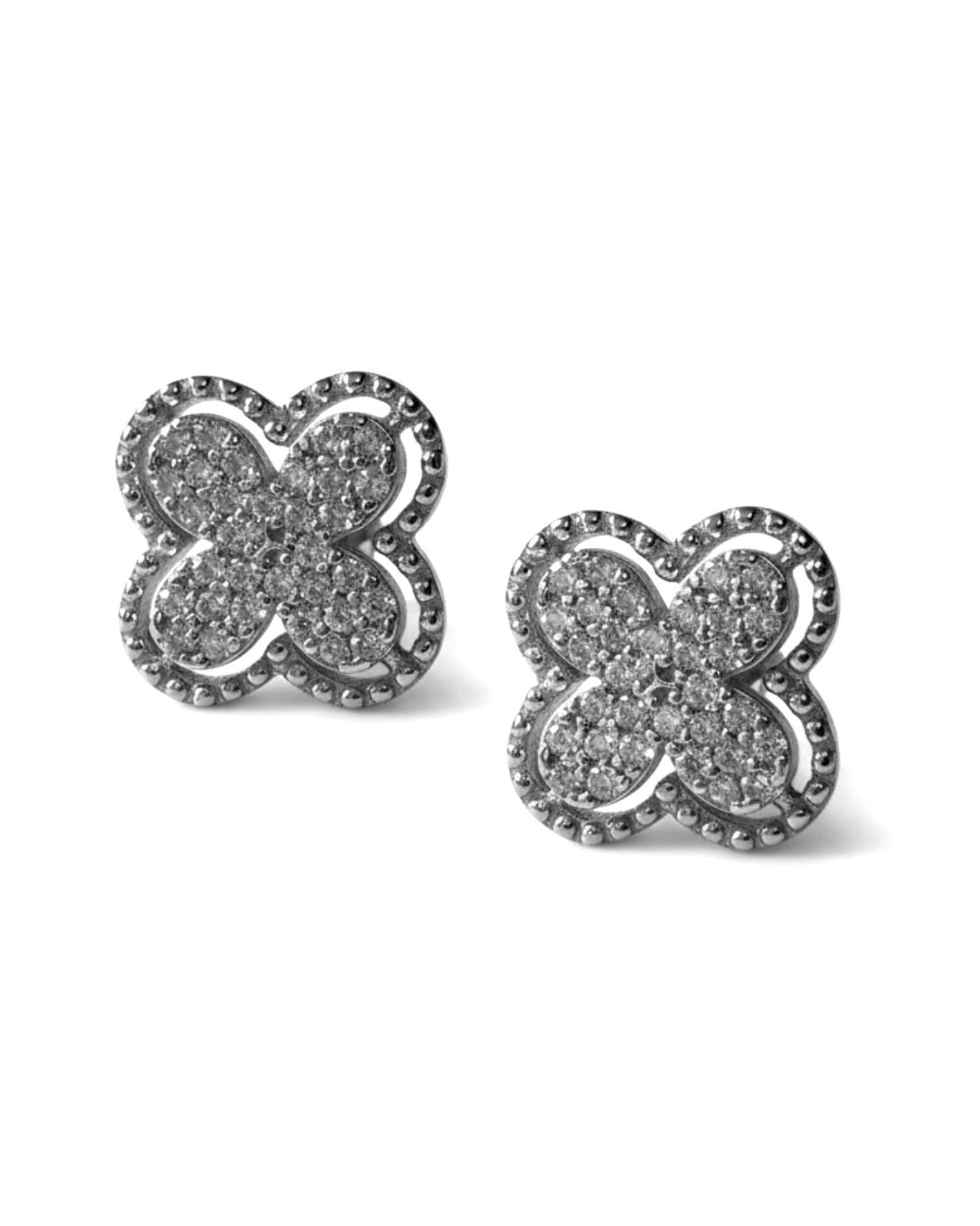 Brincos Flor em Prata