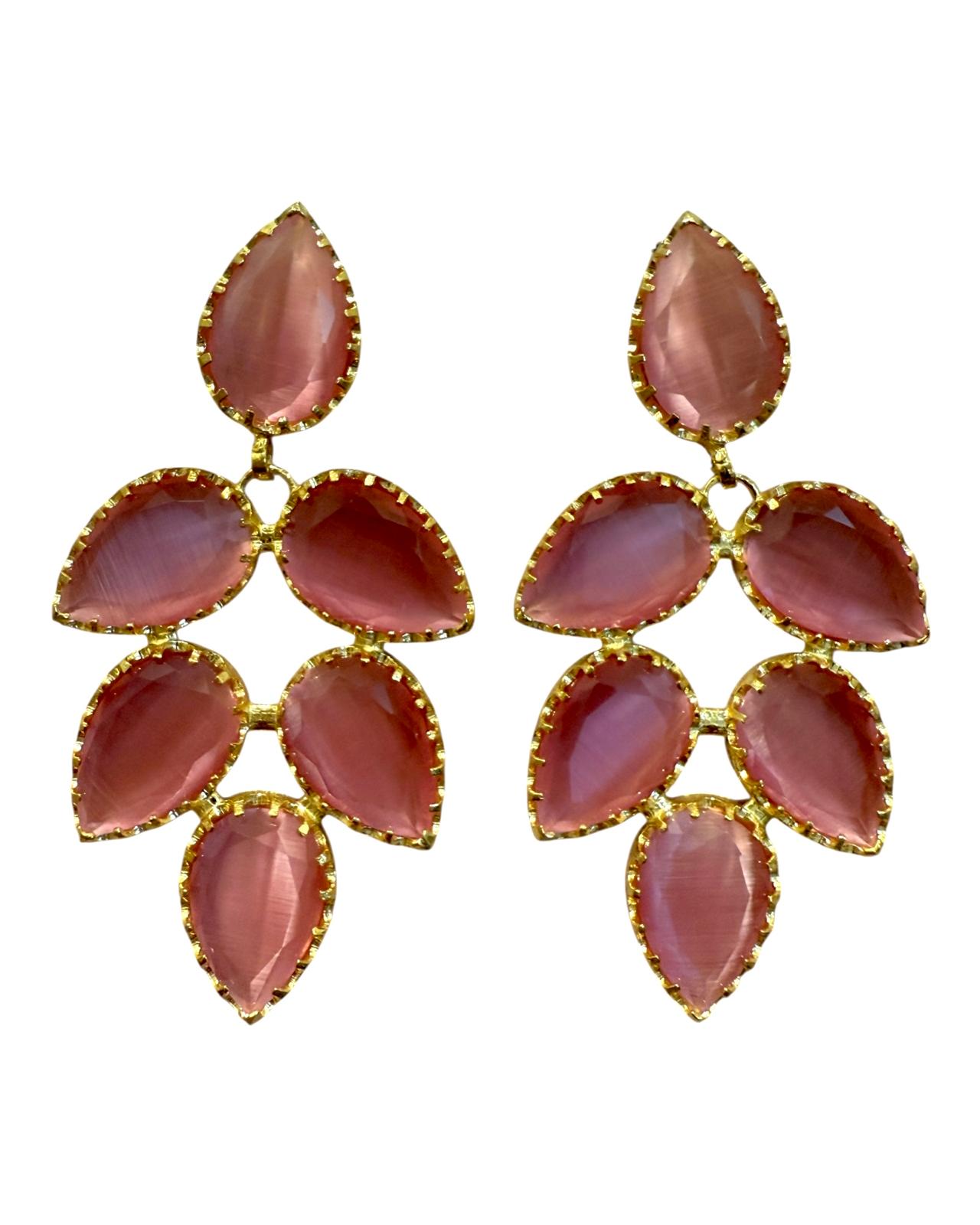 Gold Plated Silver Drop Earrings