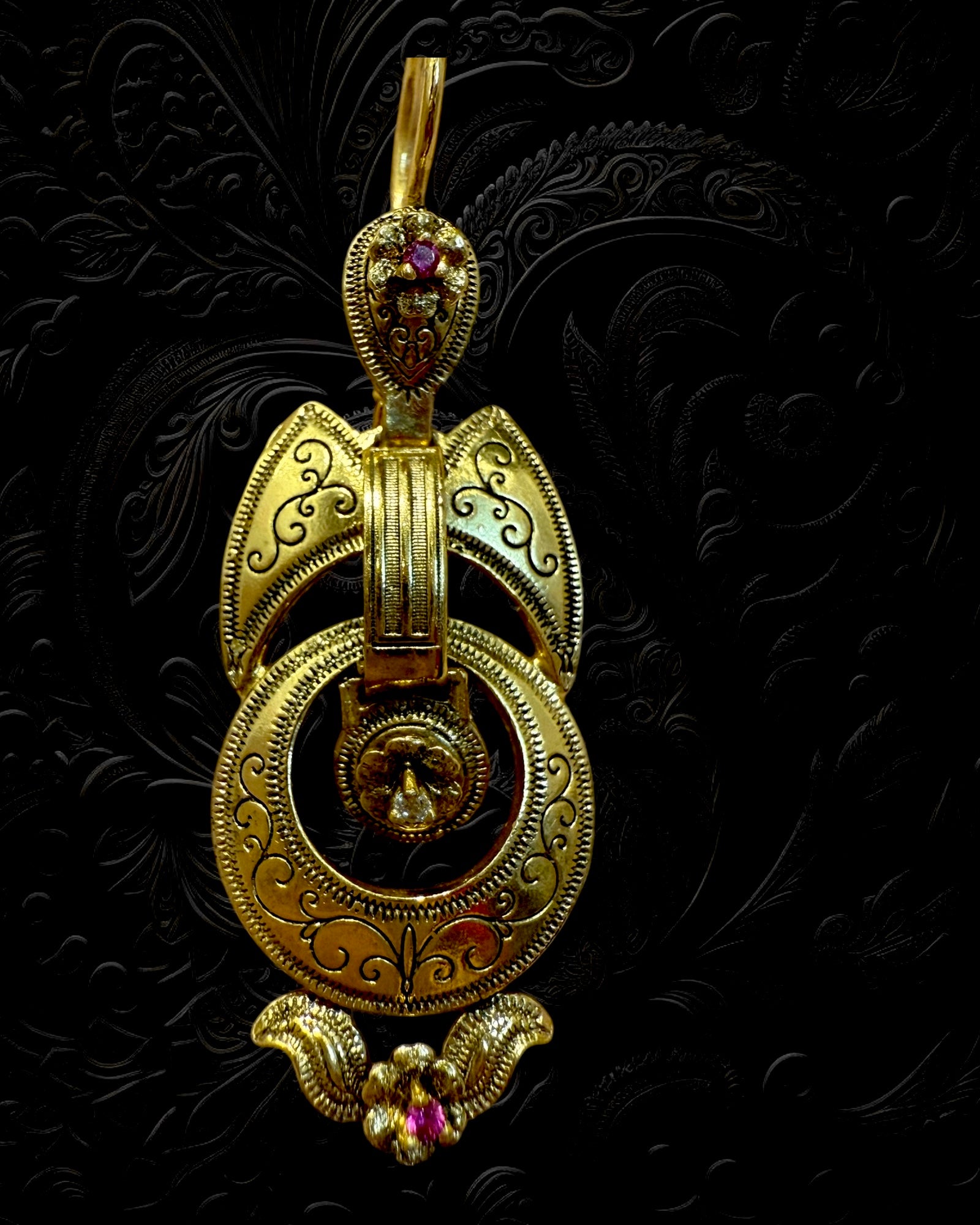Baroque Filigree Princess Earrings in Gold Plated Silver