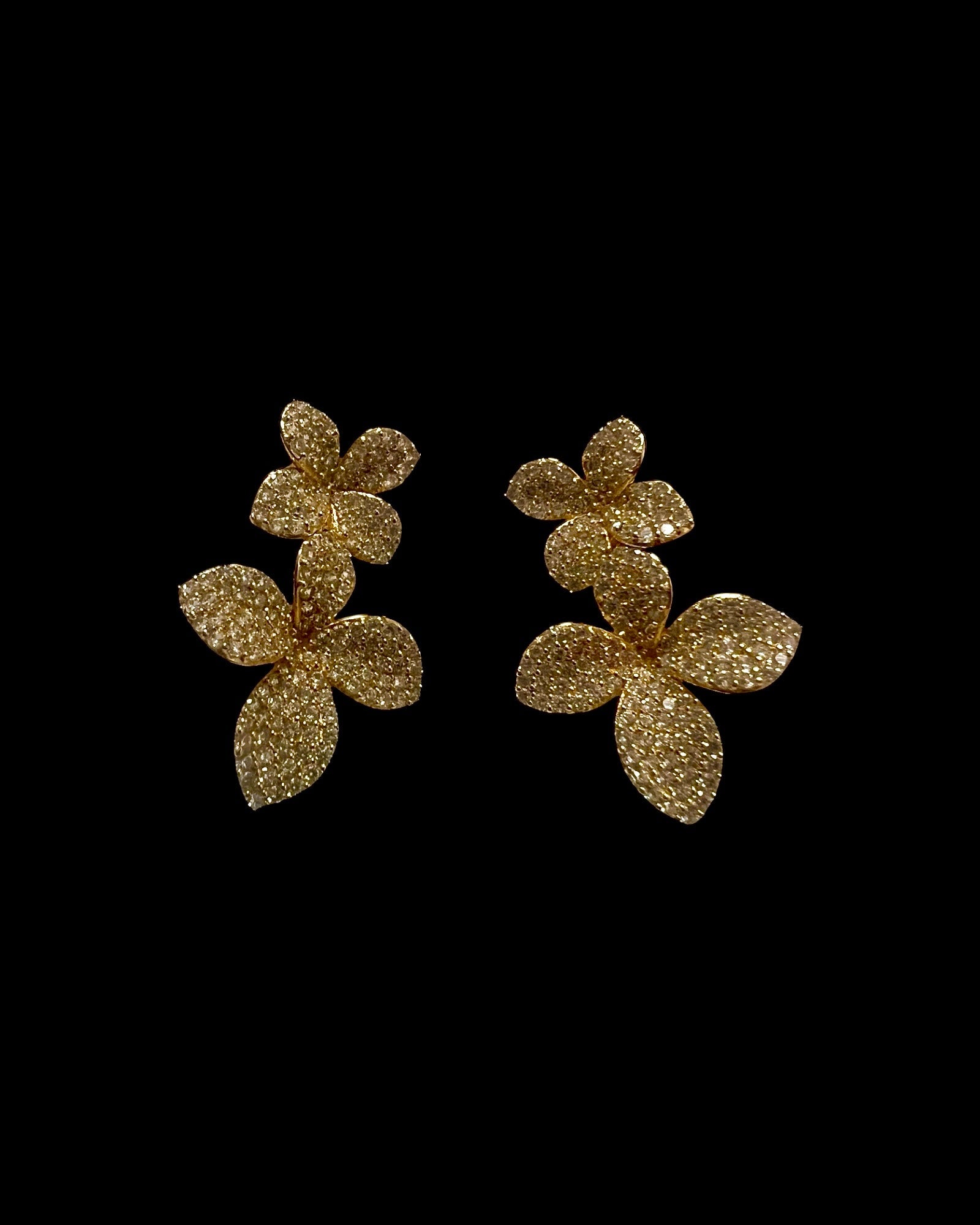 Petal Earrings in Gold Silver