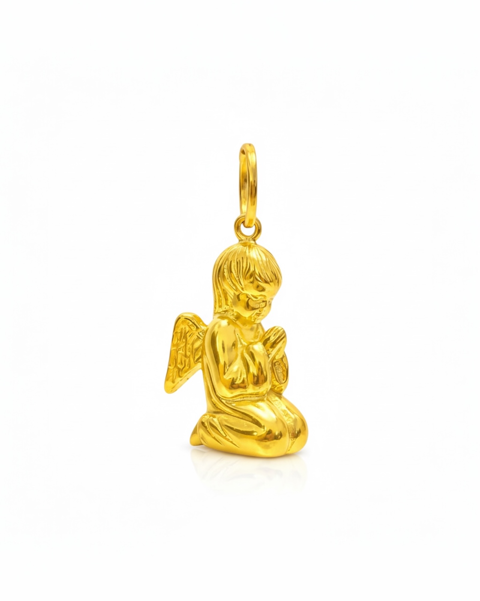 Medalha Anjo em Prata Dourada