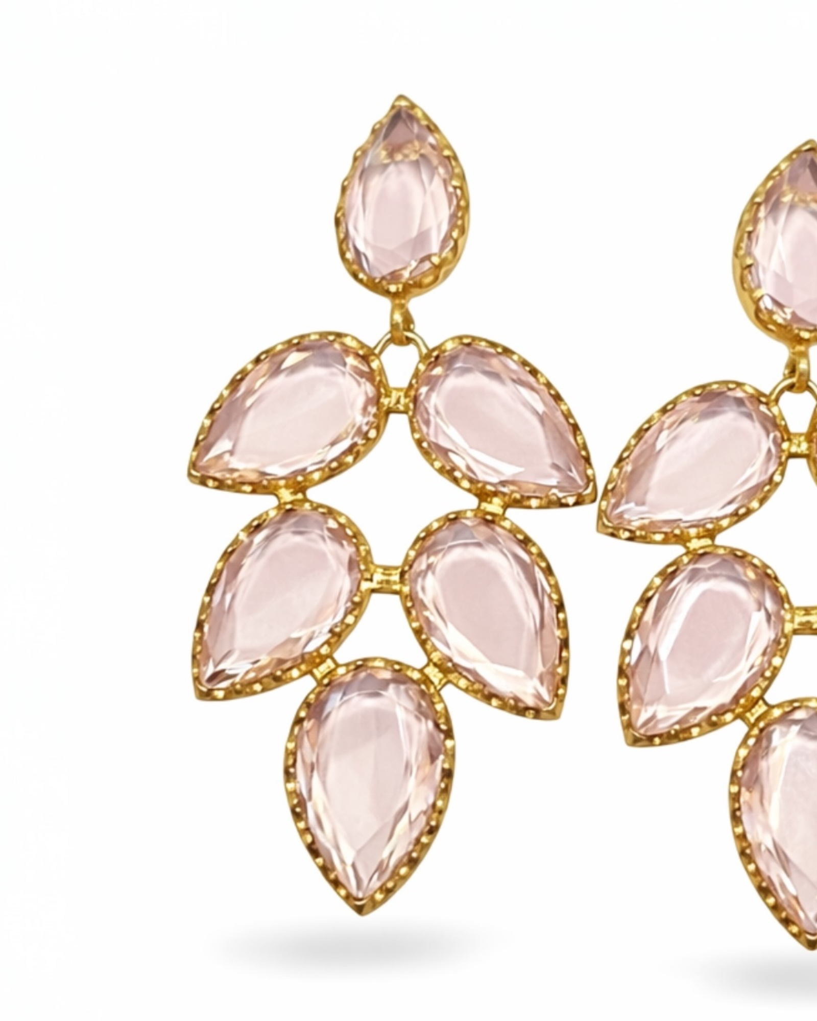 Gold-plated silver drop earrings