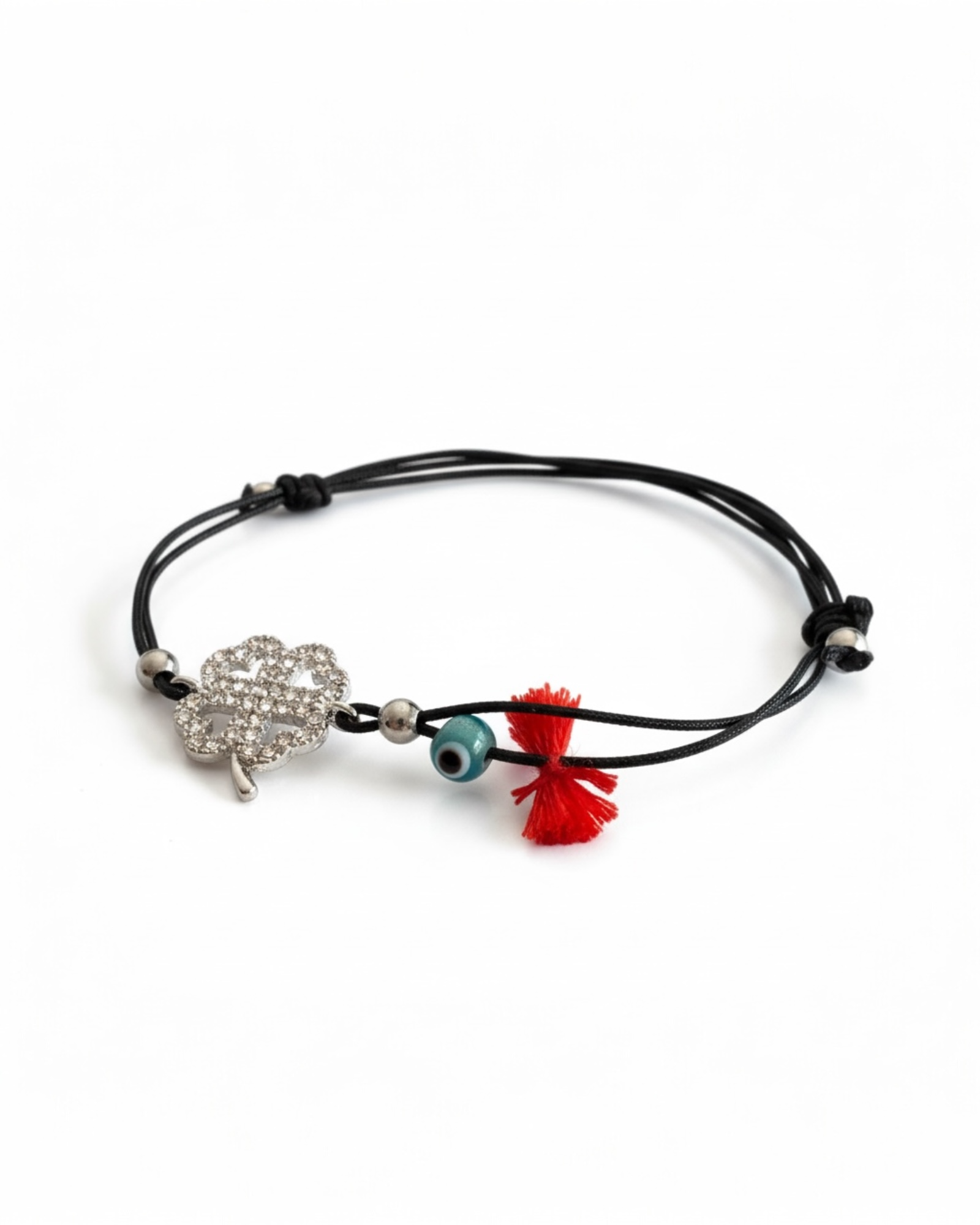 Silk Clover Bracelet in Silver